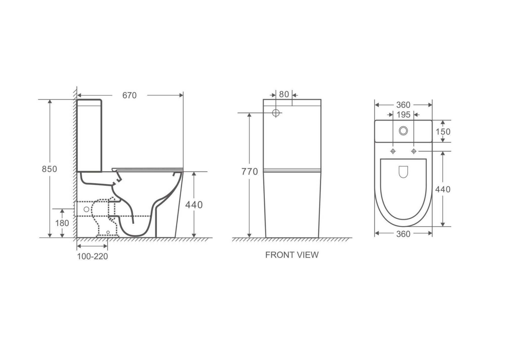 UNI Mercio Berlin Back to Wall Toilet Suite with Rimless Tornado (Quite Flush Tech@), Gloss White