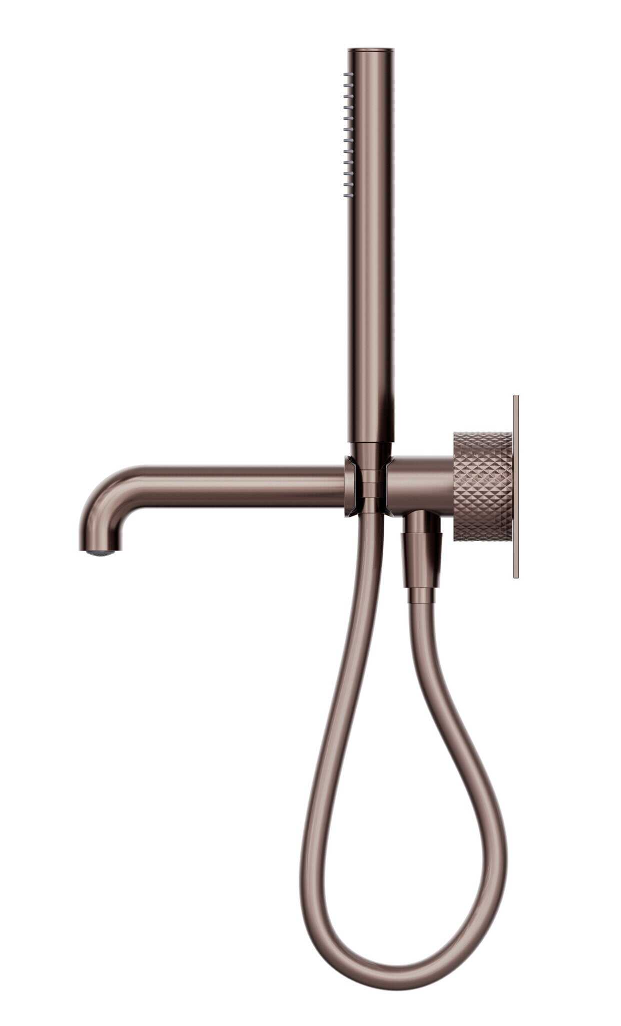 NERO OPAL PROGRESSIVE SHOWER SYSTEM WITH SPOUT 250MM BRUSHED BRONZE