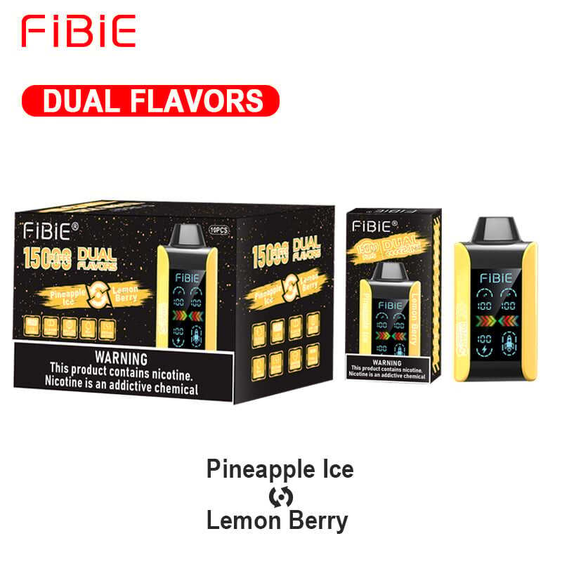 PINEAPPLE ICE & LEMON BERRY - FIBIE 15000 PUFFS Dual Flavors Disposable Vape