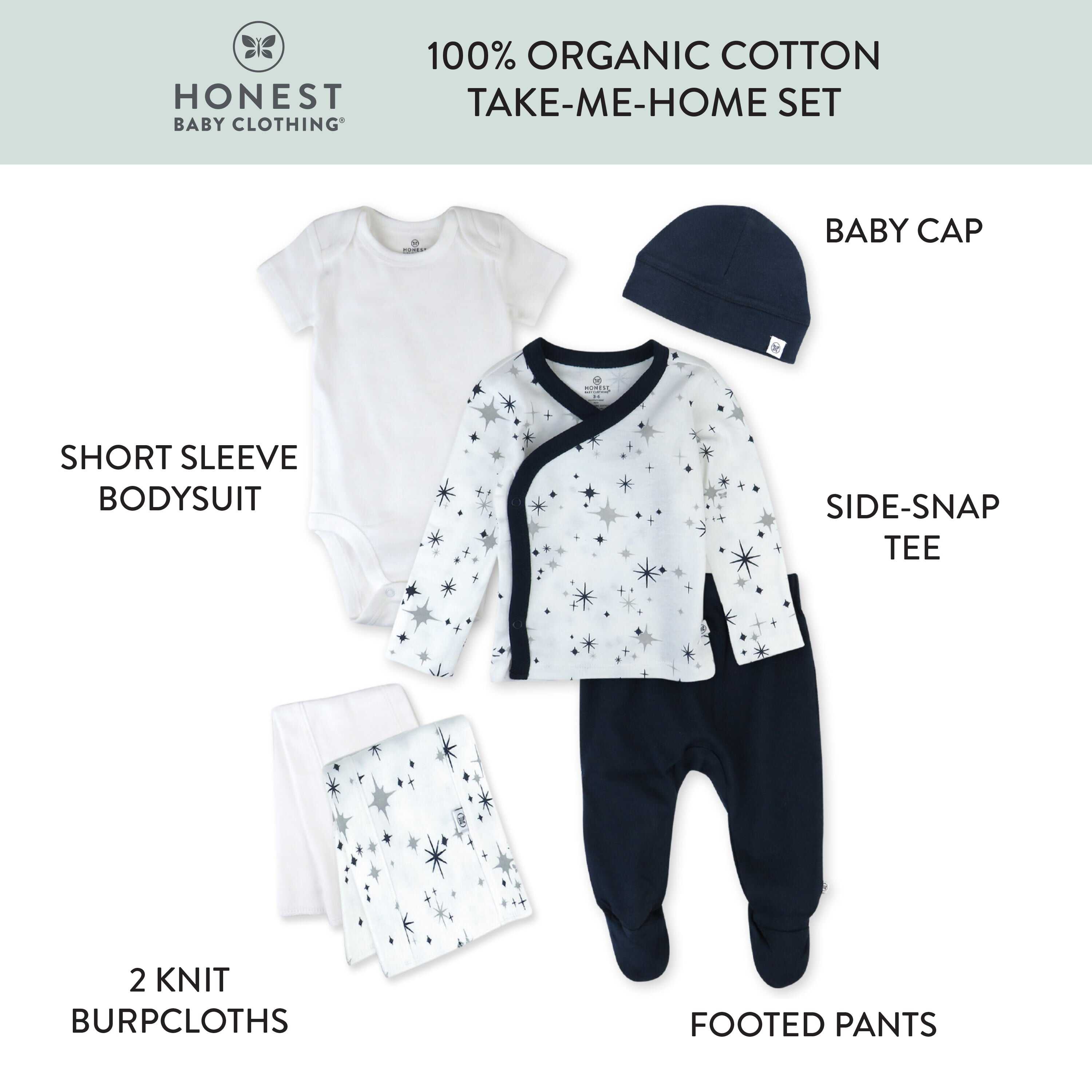 6-Piece TAKE ME HOME Organic Cotton Gift Set