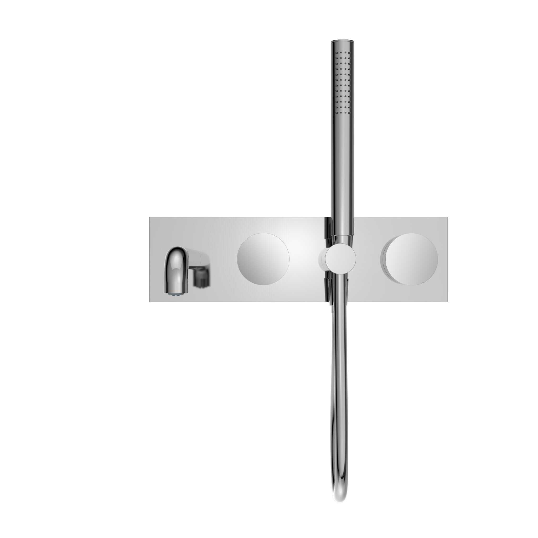 NERO KARA PROGRESSIVE SHOWER SYSTEM WITH SPOUT 230MM CHROME