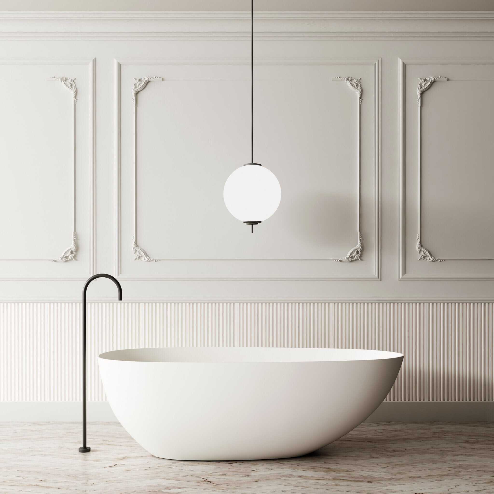 Milano Lyric Solid Surface Stone Bathtub