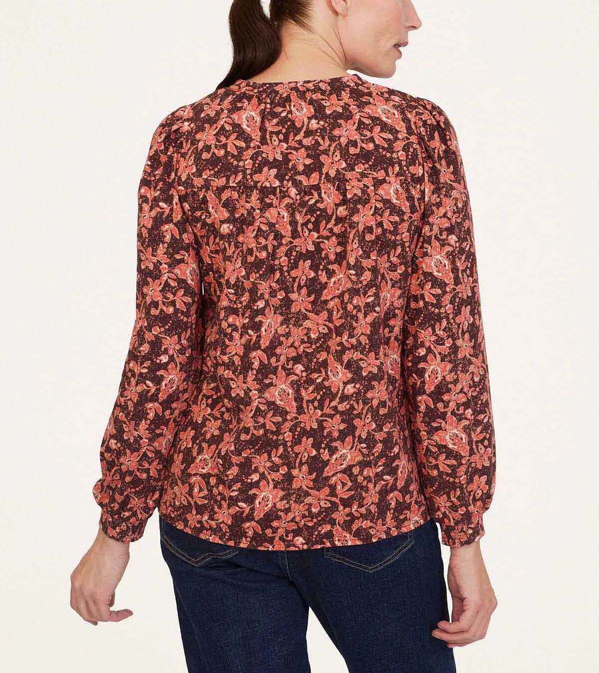 Jersey Blouse - Elderberry Red