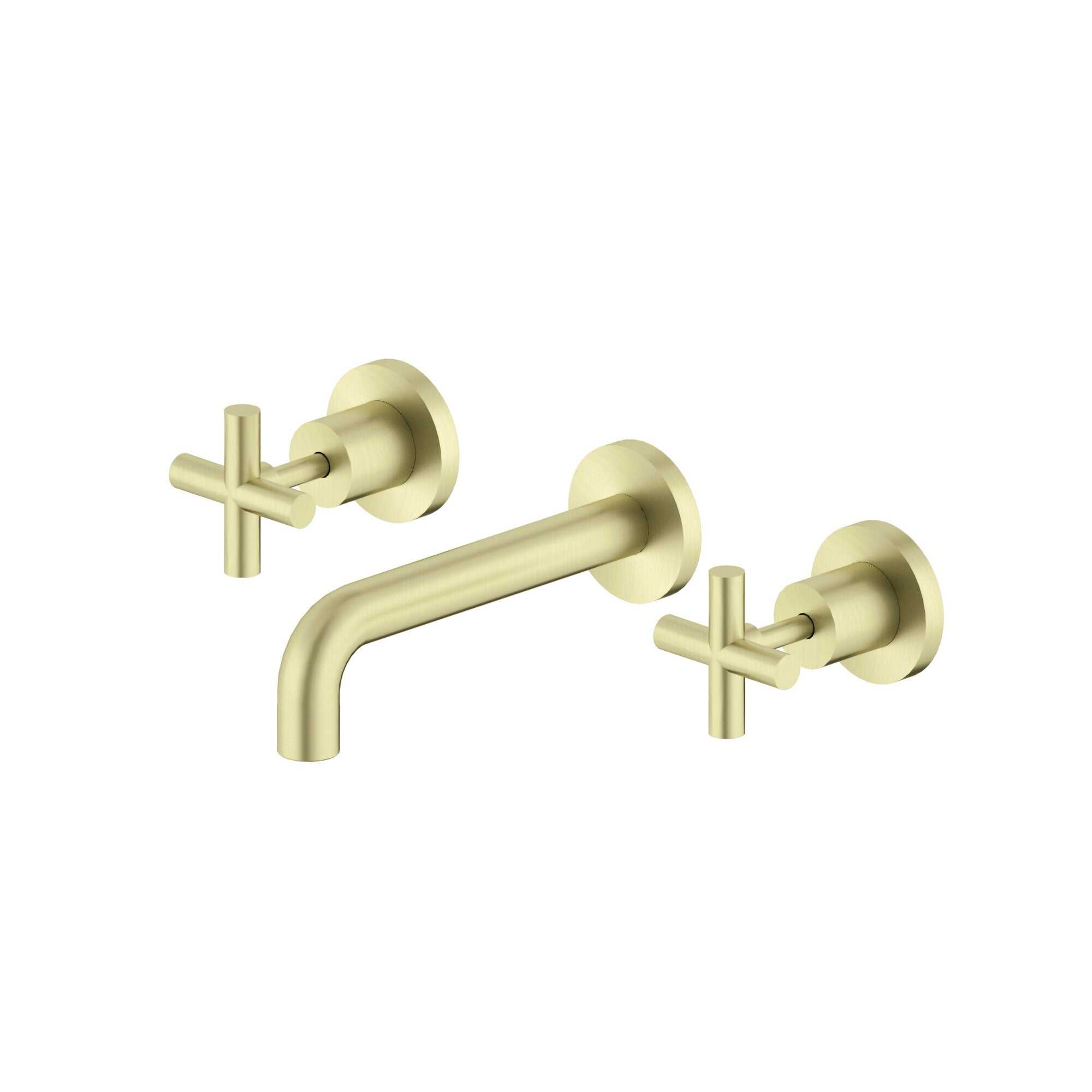 NERO X PLUS WALL BASIN SET 180MM BRUSHED GOLD