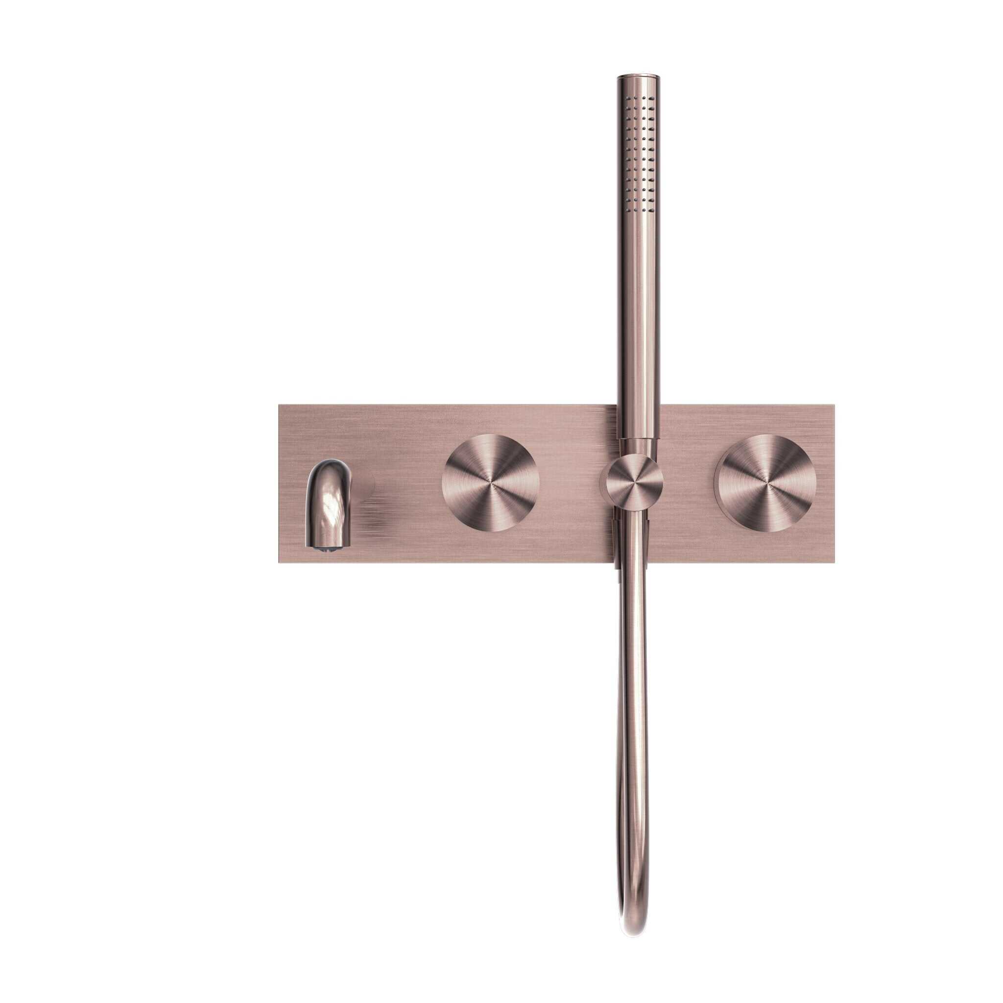 NERO KARA PROGRESSIVE SHOWER SYSTEM WITH SPOUT 230MM BRUSHED BRONZE