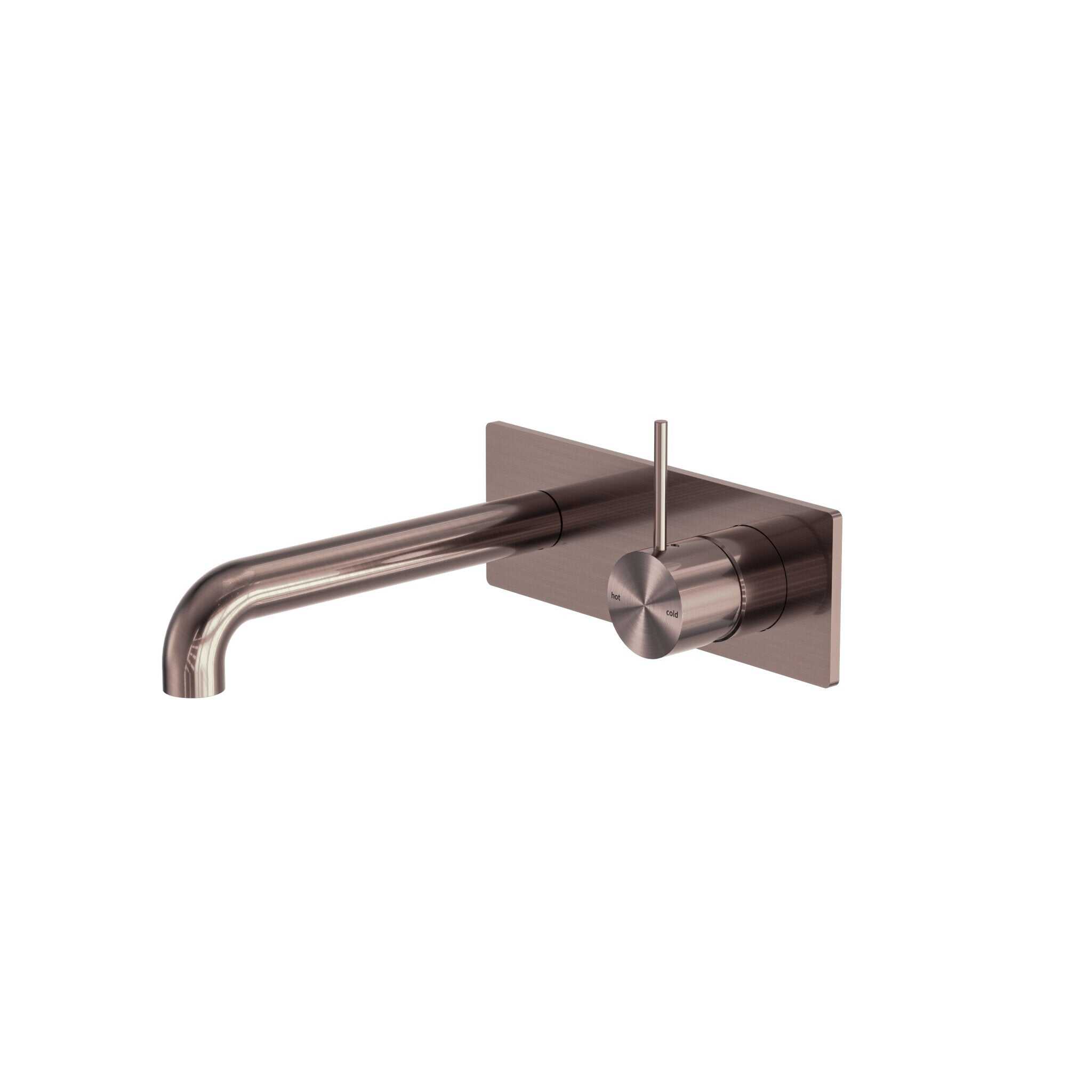 NERO MECCA WALL BASIN/BATH MIXER HANDLE UP 160MM BRUSHED BRONZE