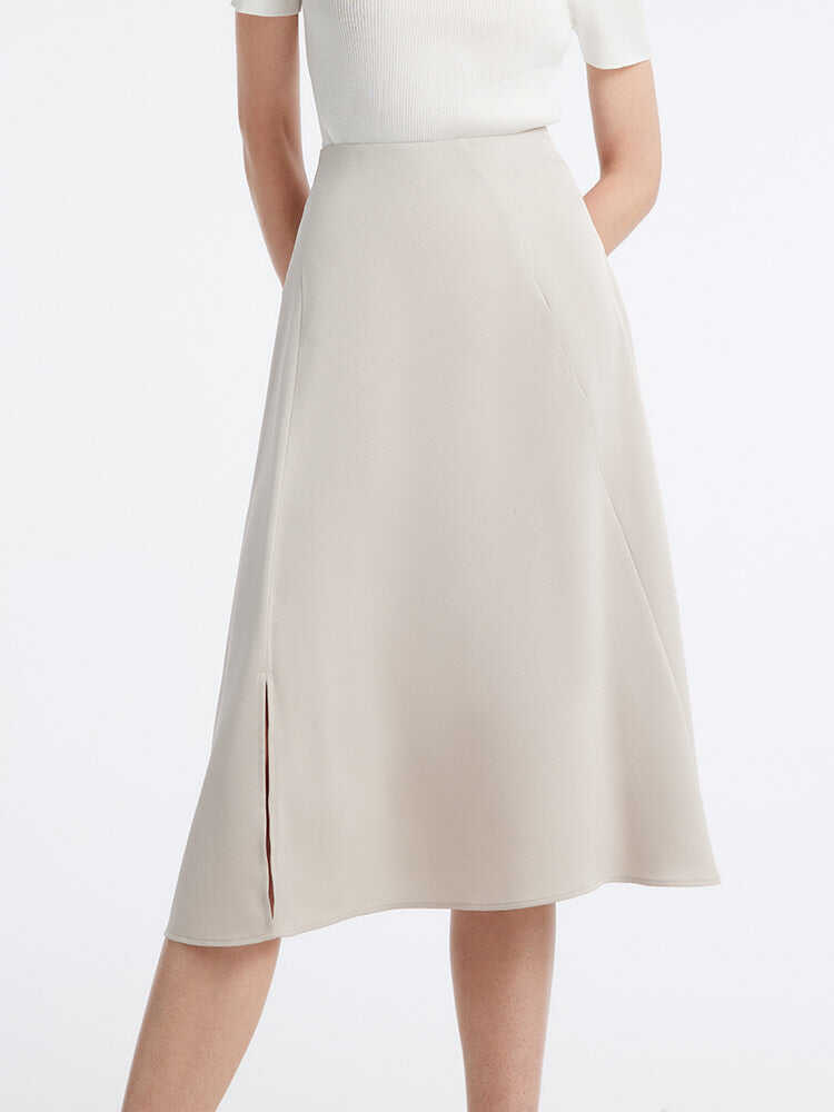 Acetate Side Split Skirt