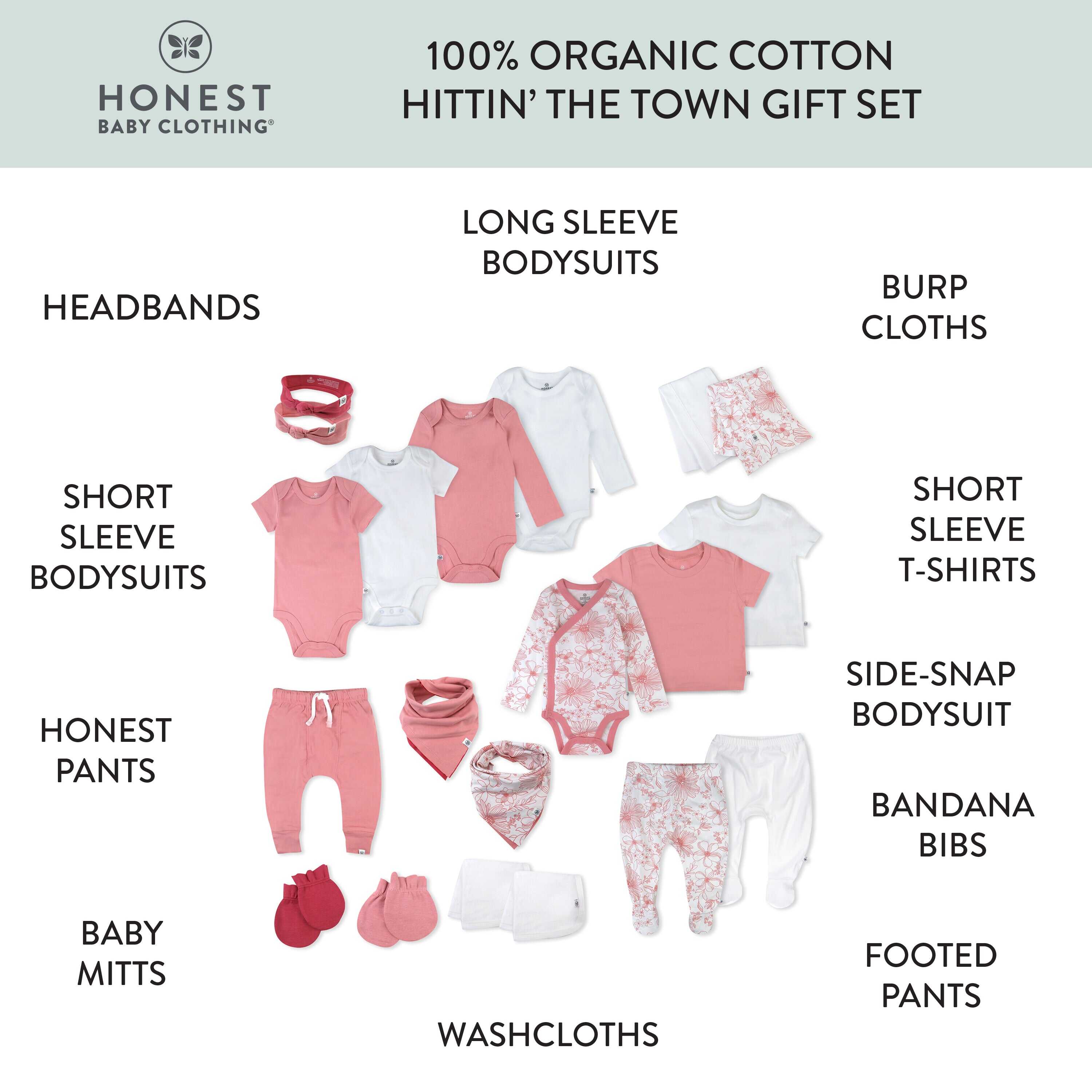 20-Piece HITTIN THE TOWN Organic Cotton Gift Set