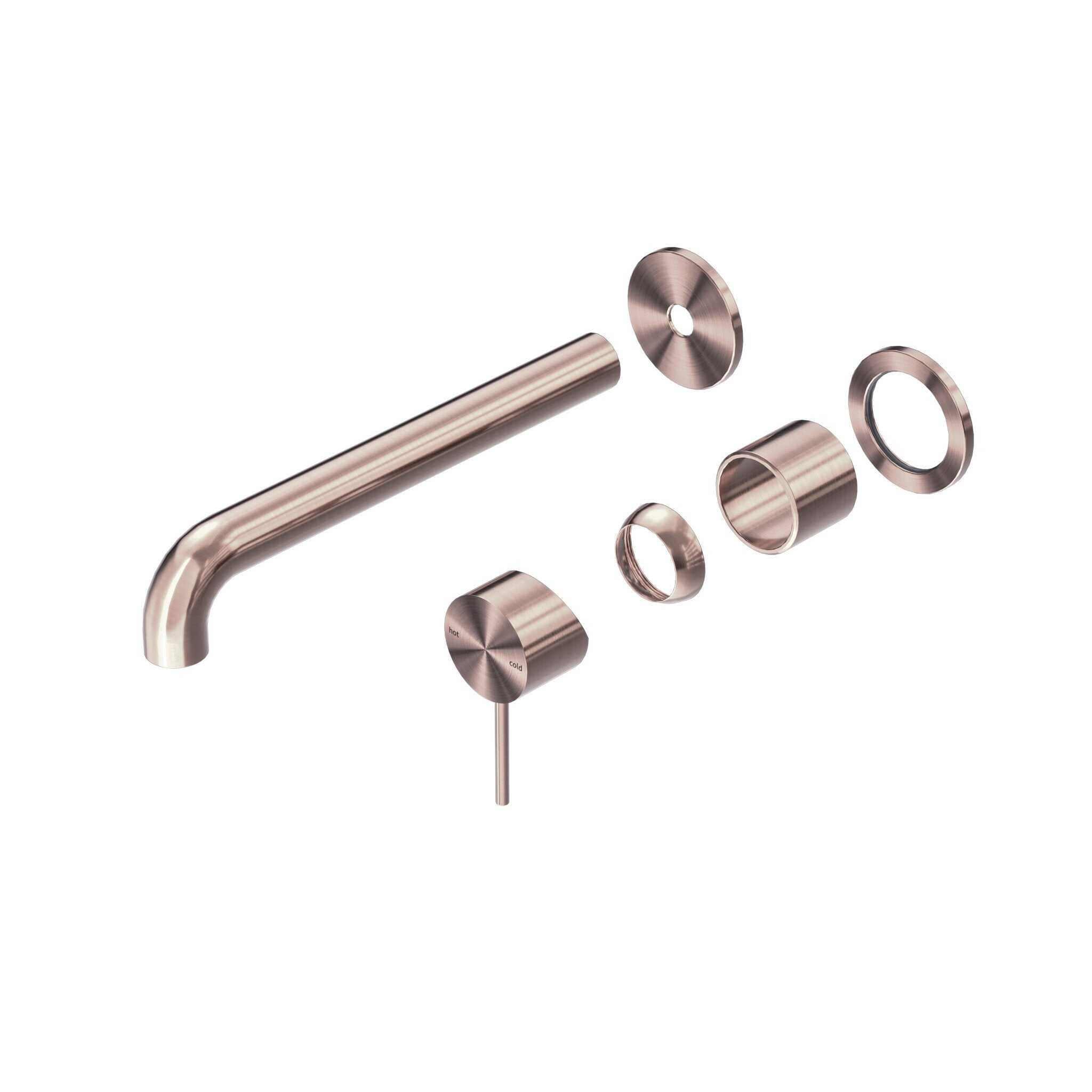 NERO MECCA WALL BASIN/BATH MIXER SEPARETE BACK PLATE 230MM TRIM KITS ONLY BRUSHED BRONZE