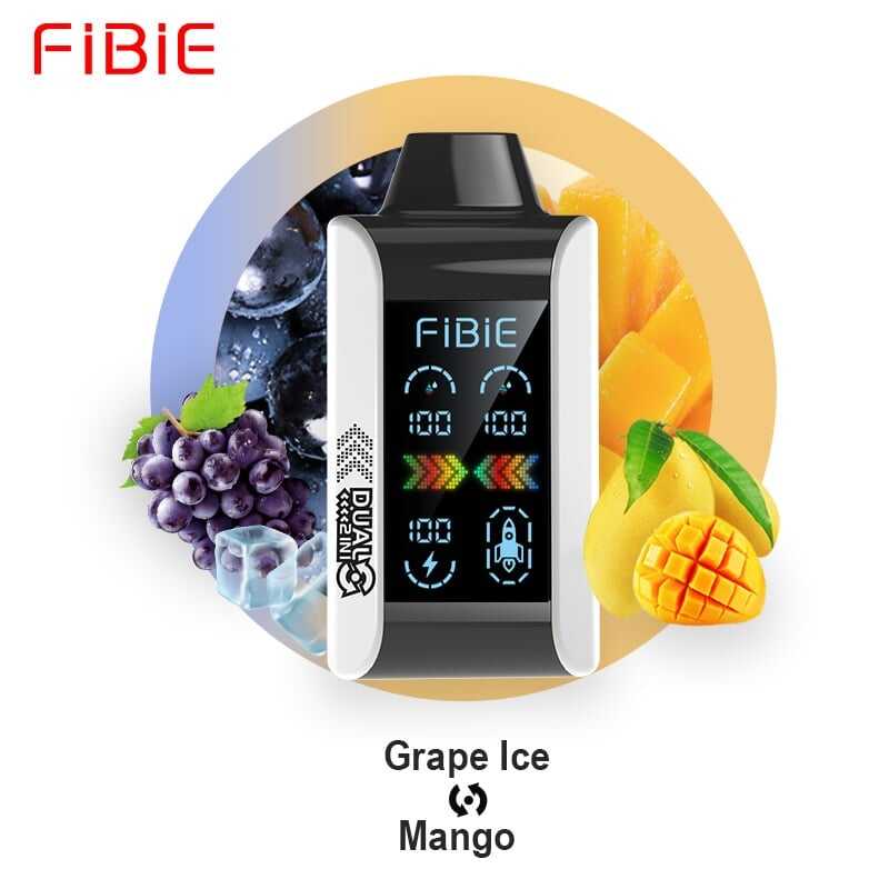 FIBIE 15000 PUFFS Dual Flavors (Dual flavor switch Over 100,000 positive reviews)- Digital LCD Indicator