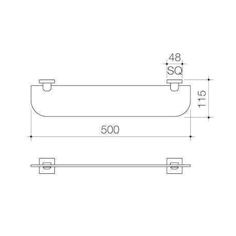 Dorf Viridian Glass Shelf