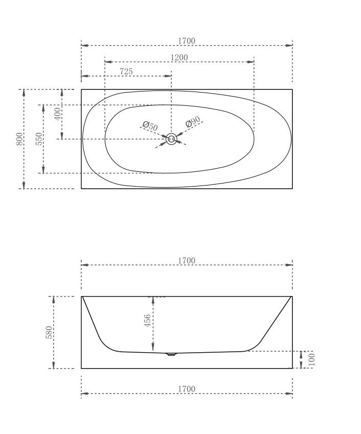 Cassa Design Multi Square Freestanding Bath