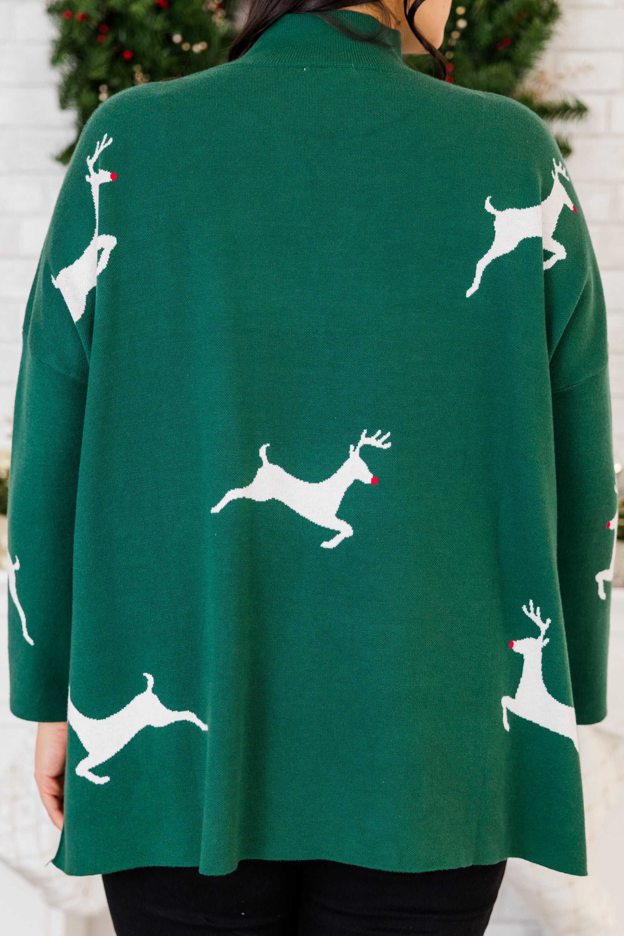 Everything And More Sweater, Green Deer