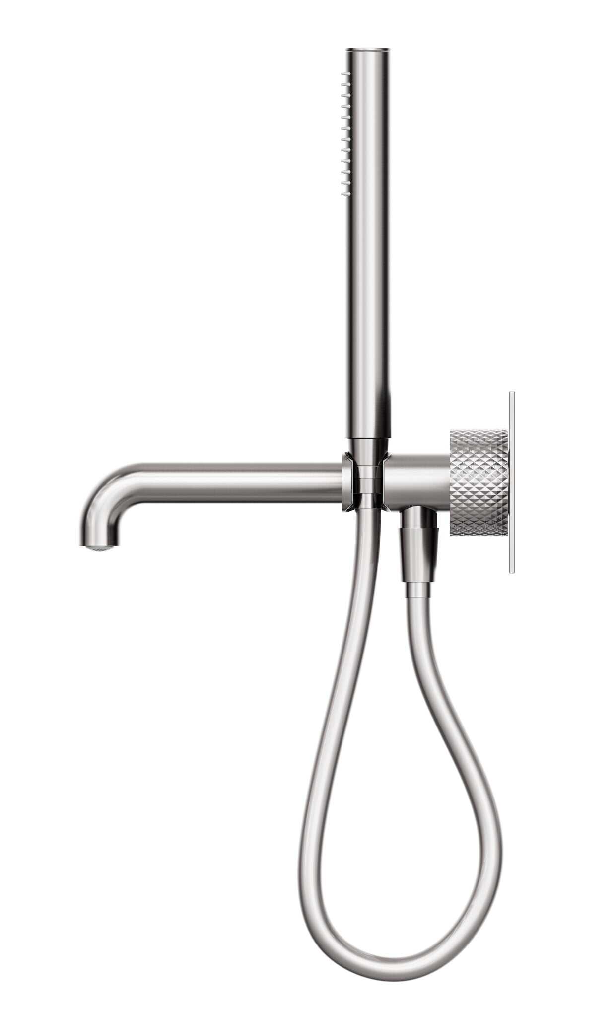 NERO OPAL PROGRESSIVE SHOWER SYSTEM WITH SPOUT 230MM BRUSHED NICKEL