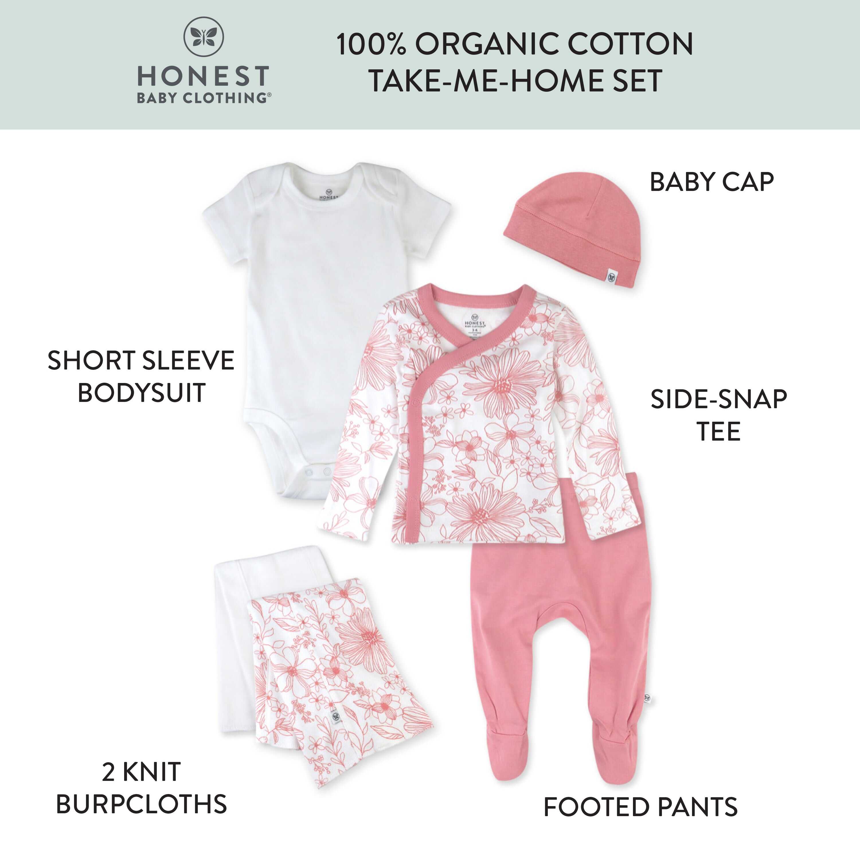 6-Piece TAKE ME HOME Organic Cotton Gift Set