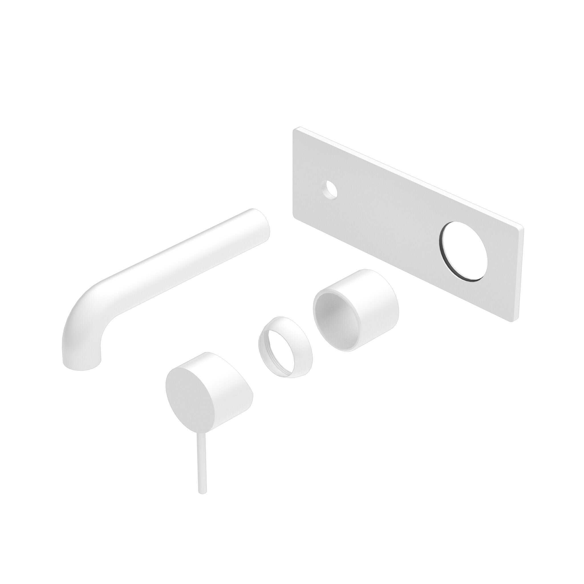 NERO MECCA WALL BASIN/BATH MIXER 120MM TRIM KITS ONLY MATTE WHITE