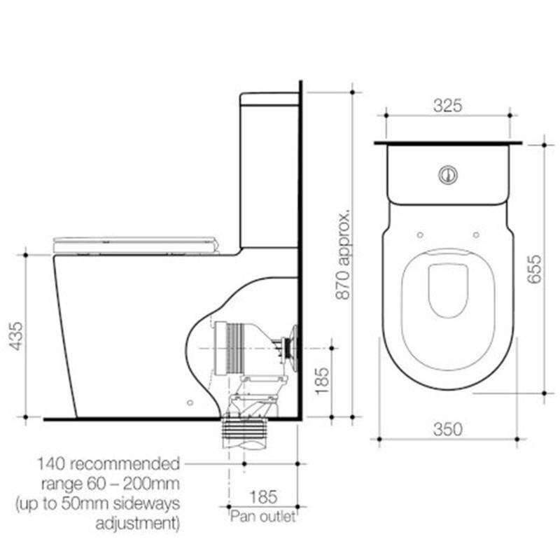 Caroma Liano Cleanflush Easy Height Wall Faced Toilet Suite