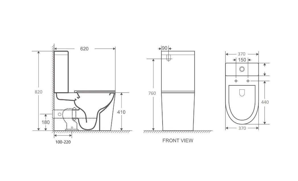 London Back To Wall Toilet Suite