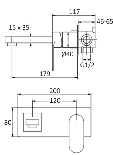 Vetto Wall Mixer Set