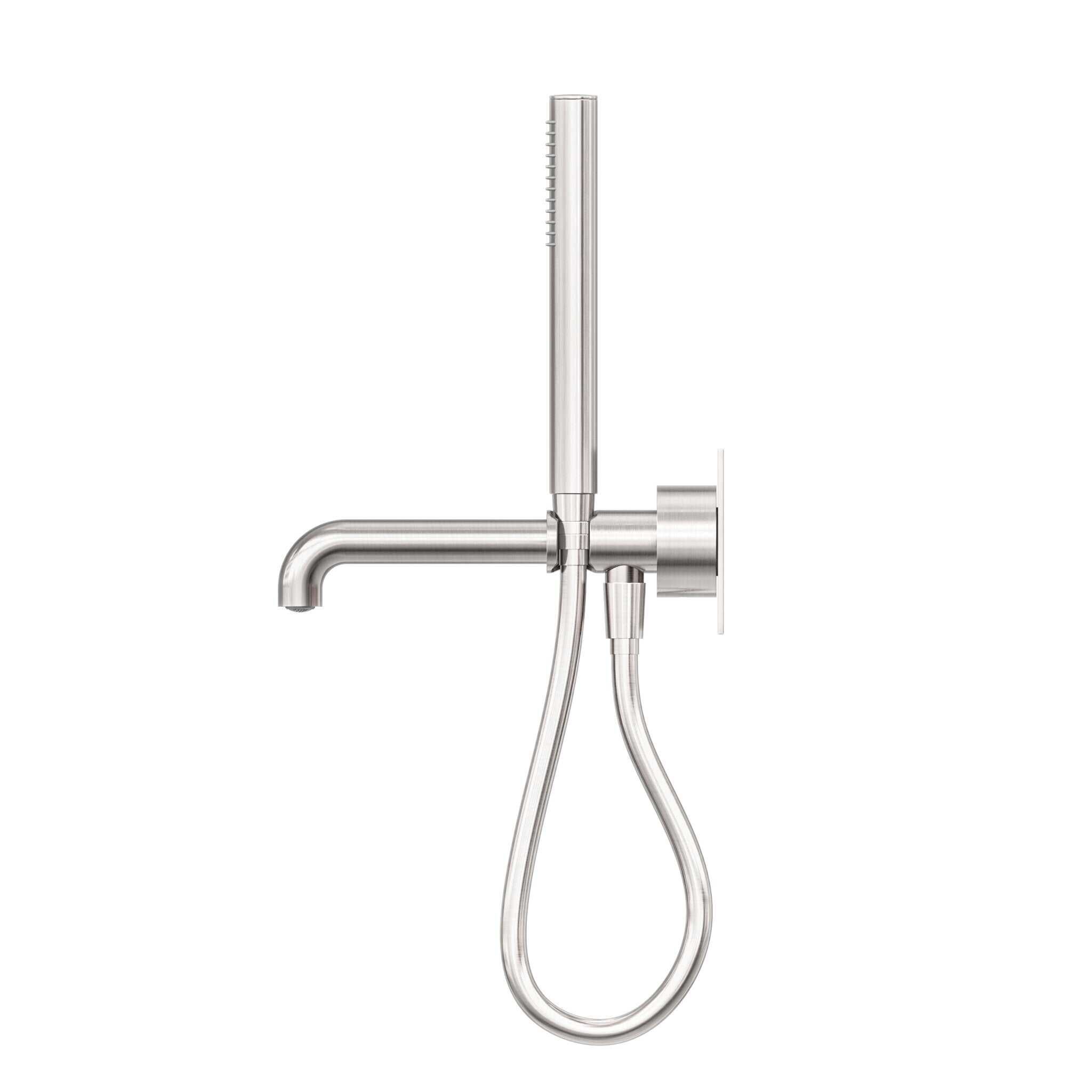 NERO KARA PROGRESSIVE SHOWER SYSTEM WITH SPOUT 230MM BRUSHED NICKEL