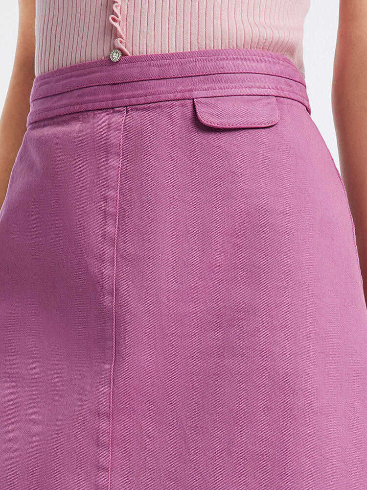 Purple A-Line Mini Skirt