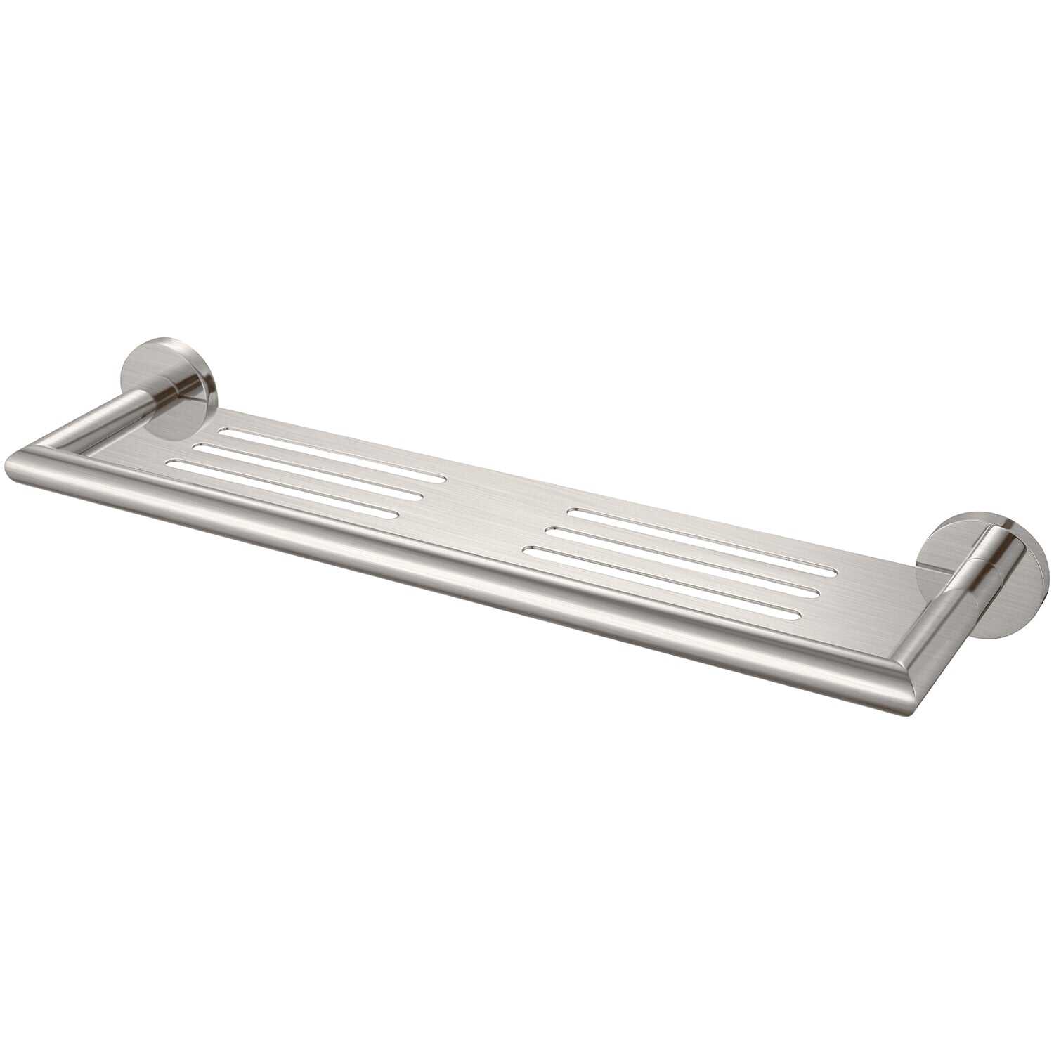 METAL SHOWER SHELF BRUSHED NICKEL