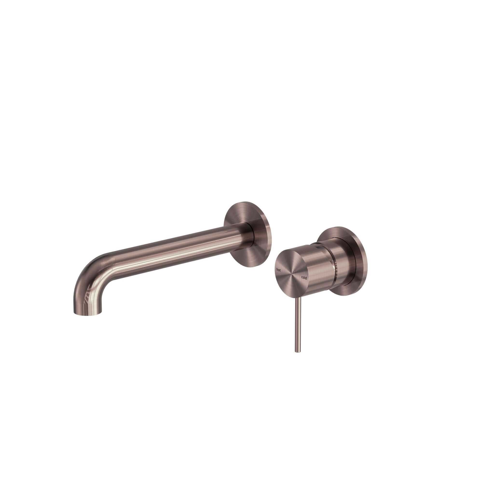 NERO MECCA WALL BASIN/BATH MIXER SEPARETE BACK PLATE 160MM BRUSHED BRONZE