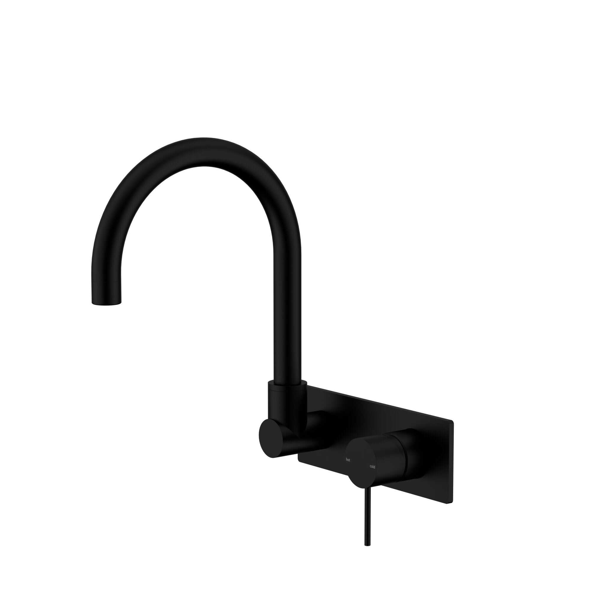 NERO MECCA WALL BASIN/BATH MIXER SWIVEL SPOUT MATTE BLACK