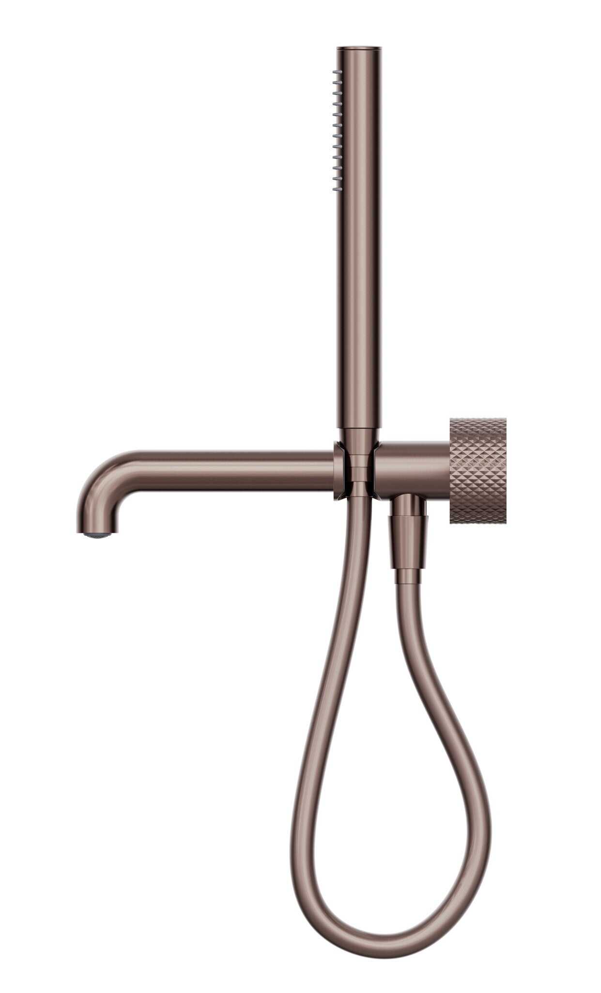 NERO OPAL PROGRESSIVE SHOWER SYSTEM SEPARATE PLATE WITH SPOUT 250MM BRUSHED BRONZE