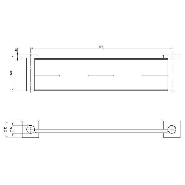 Phoenix Radii Metal Shelf Square Plate