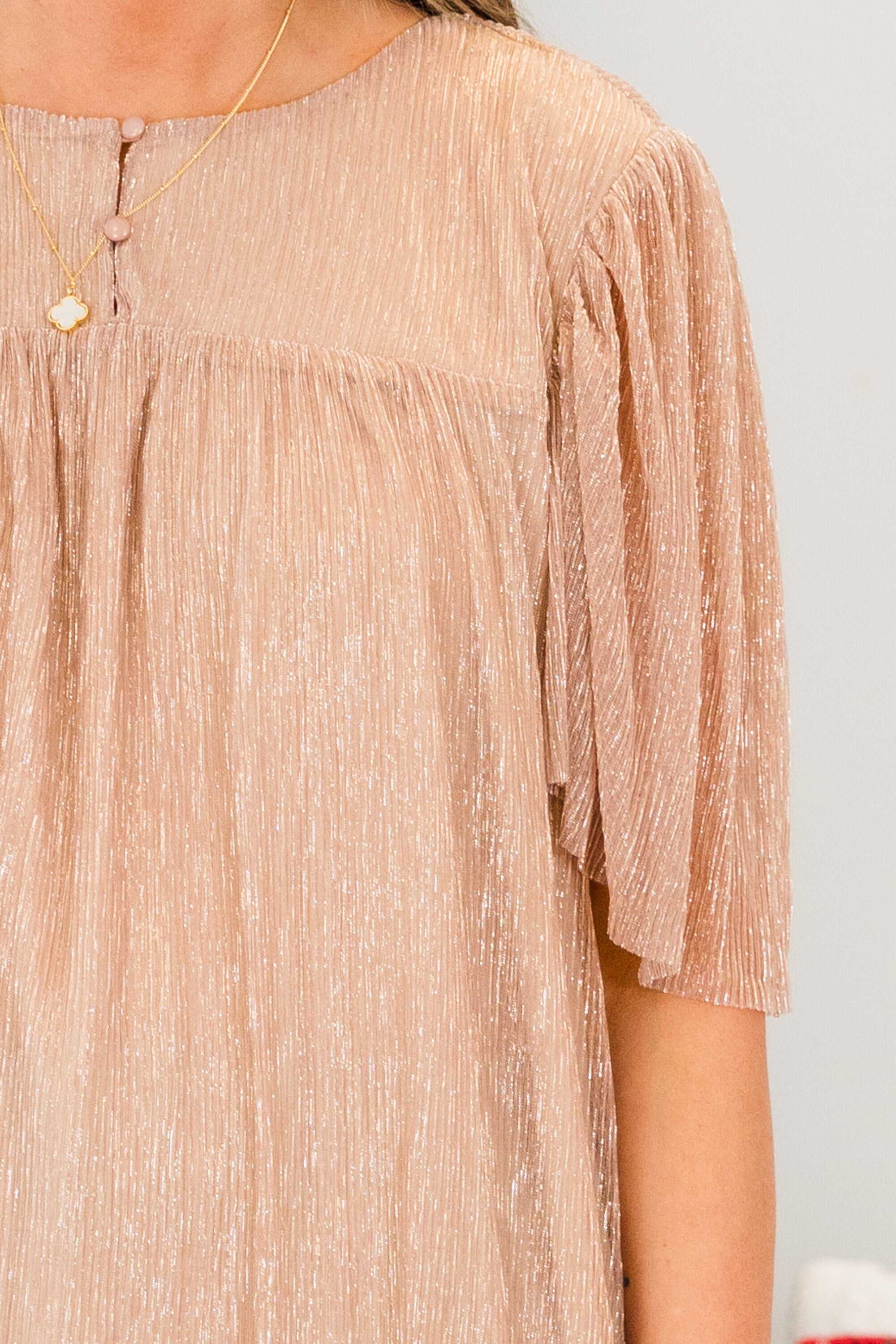 Grandeur Glam Top, Champagne