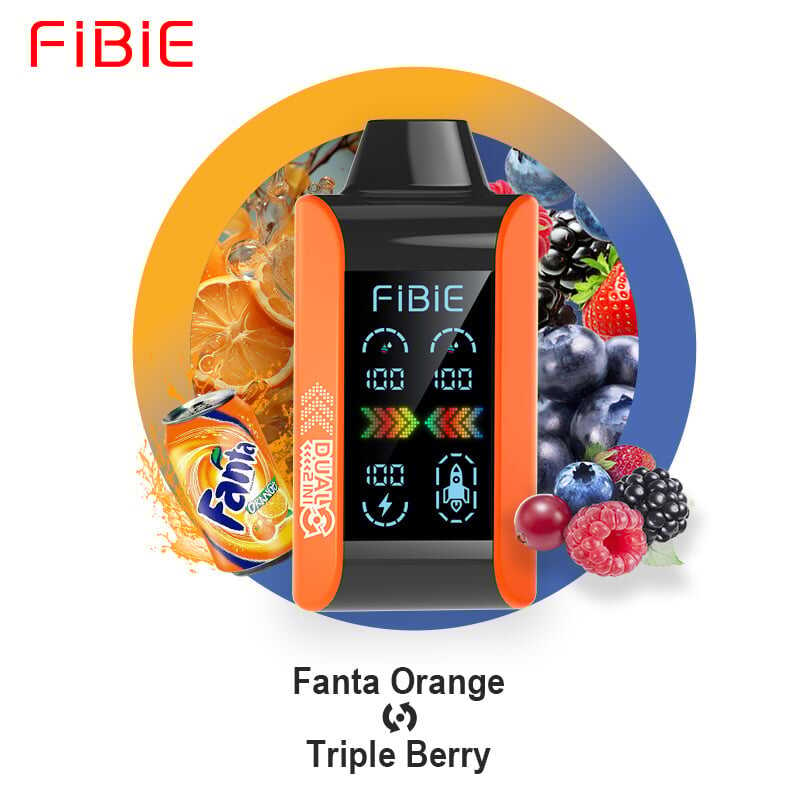 FANTA ORANGE & TRIPLE BERRY - FIBIE 15000 PUFFS Dual Flavors Disposable Vape