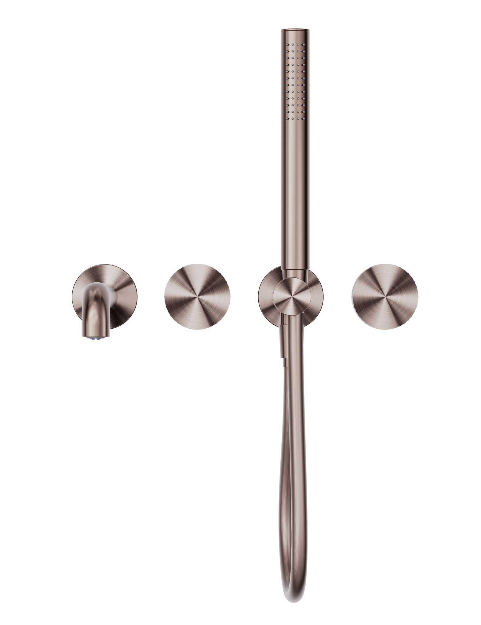 NERO OPAL PROGRESSIVE SHOWER SYSTEM SEPARATE PLATE WITH SPOUT 230MM BRUSHED BRONZE