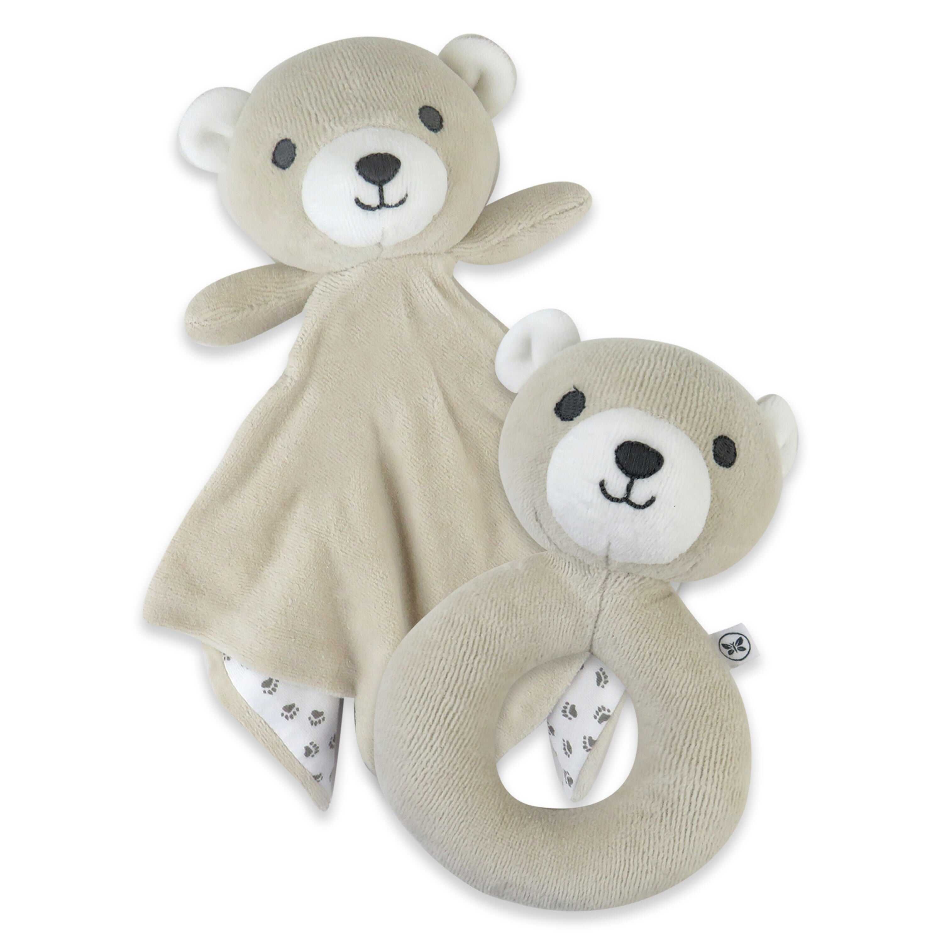 Bear Lovey and Rattle BEARY CUTE Gift Set