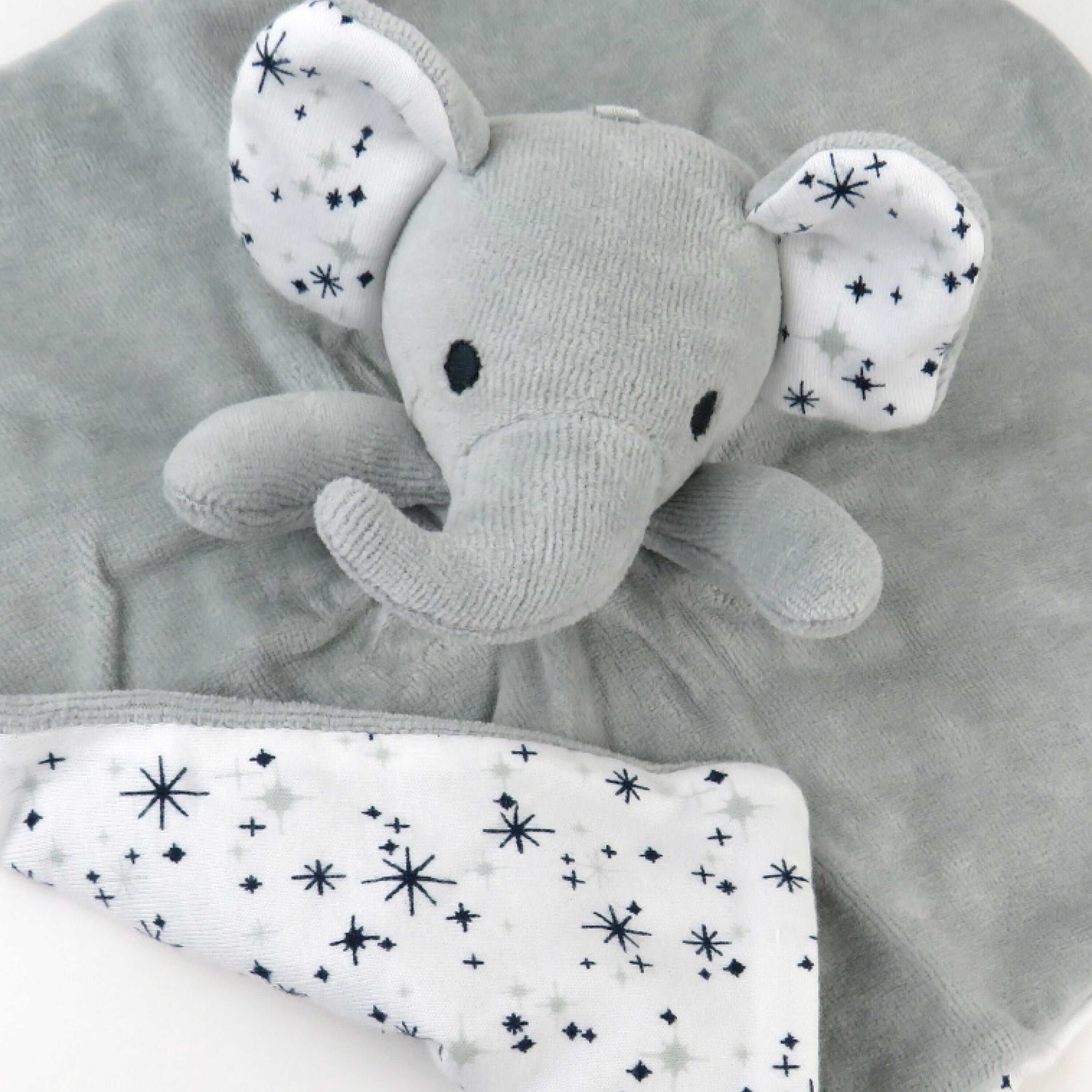 Elephant Lovey and Rattle JUMBO HUGS Gift Set