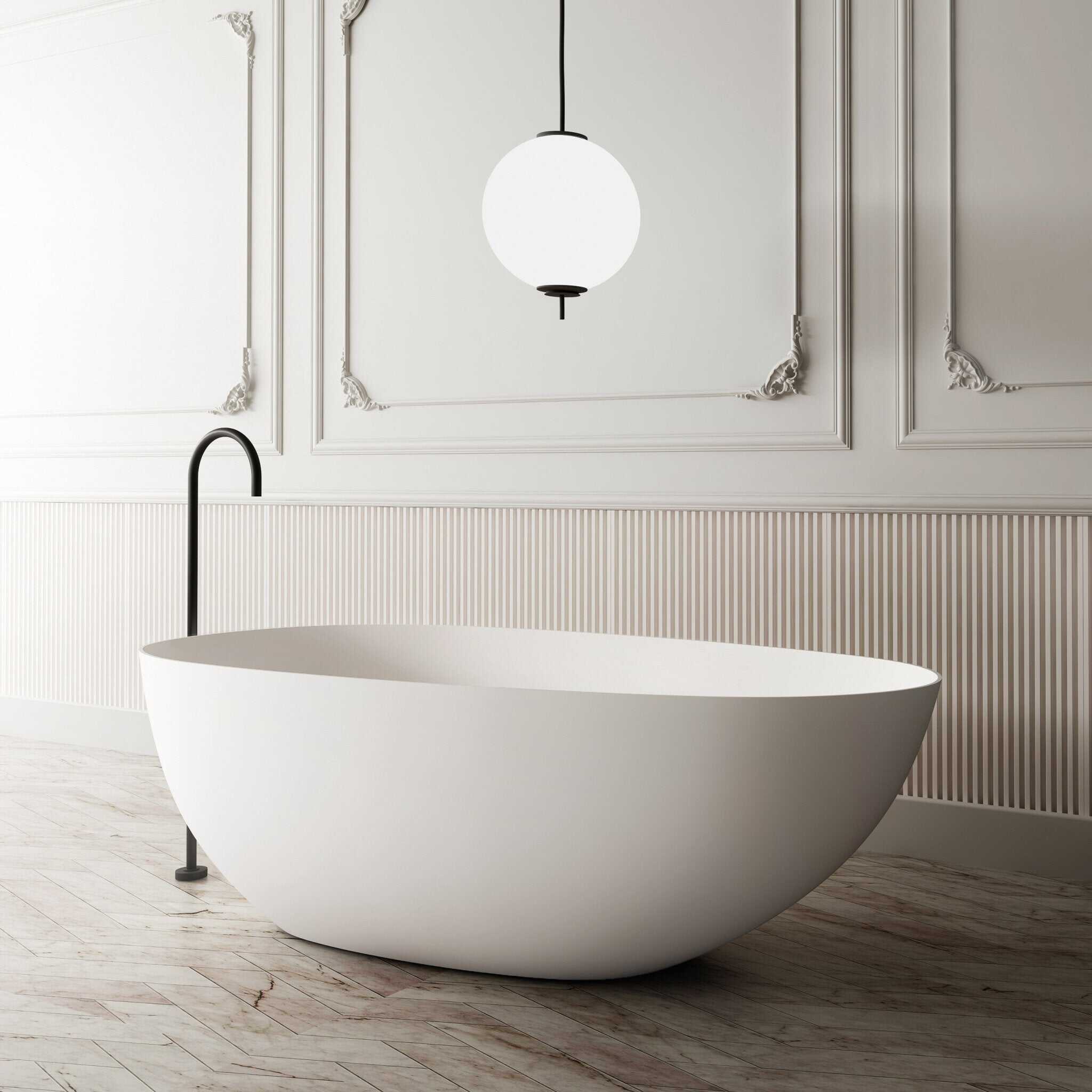 Milano Lyric Solid Surface Stone Bathtub