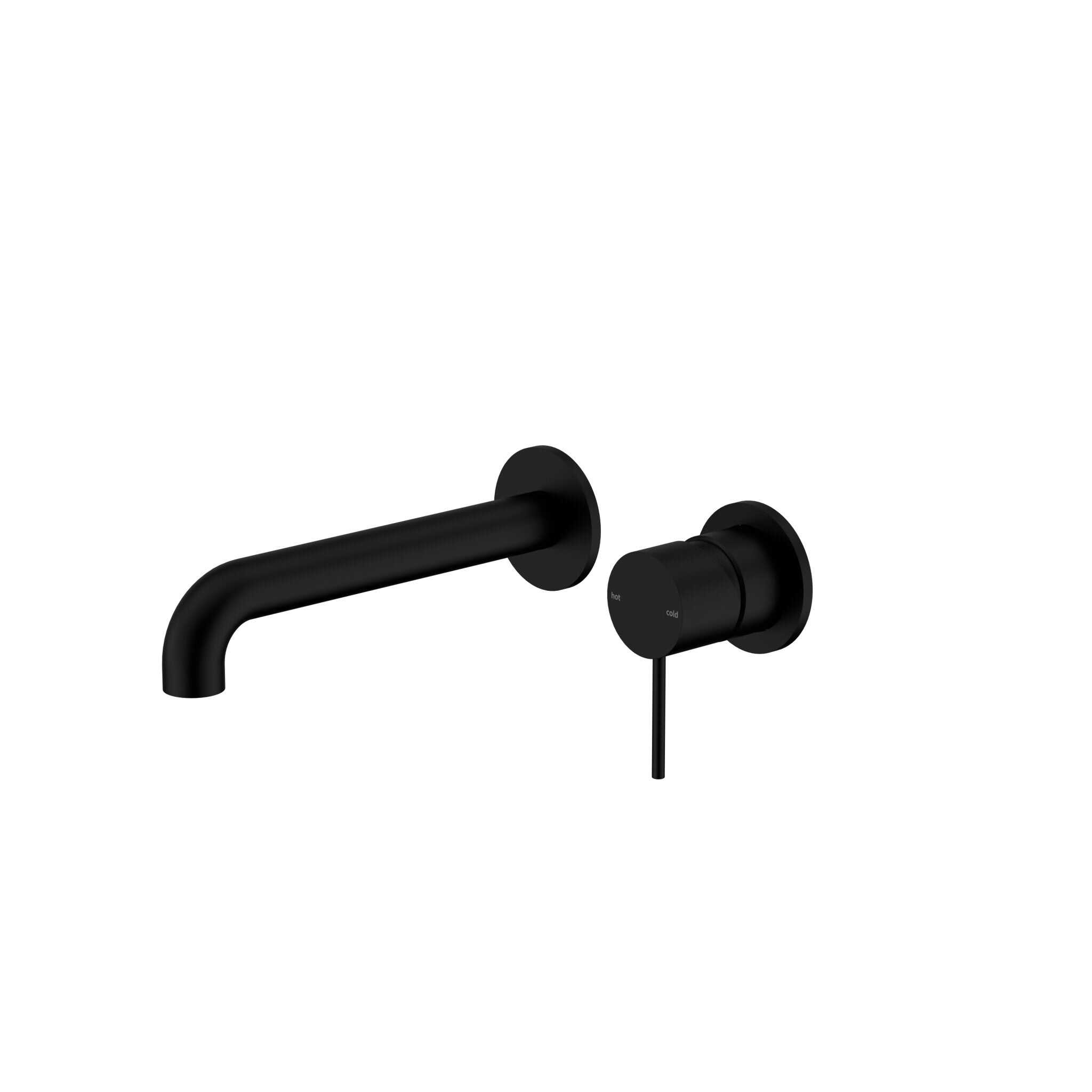 NERO MECCA WALL BASIN/BATH MIXER SEPARETE BACK PLATE 160MM MATTE BLACK