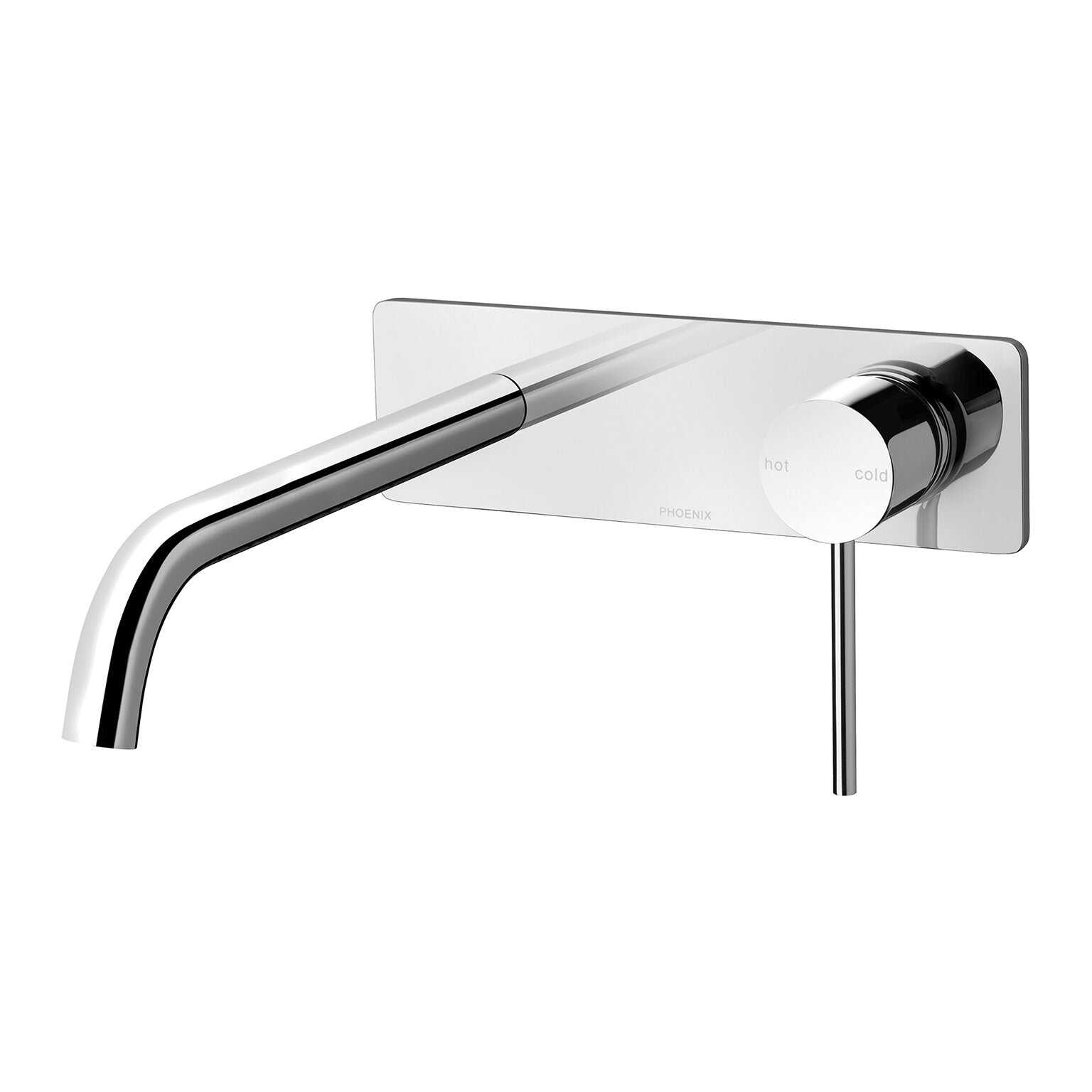 Phoenix Vivid Slimline Wall Basin/ Bath Mixer Set 230mm Curved