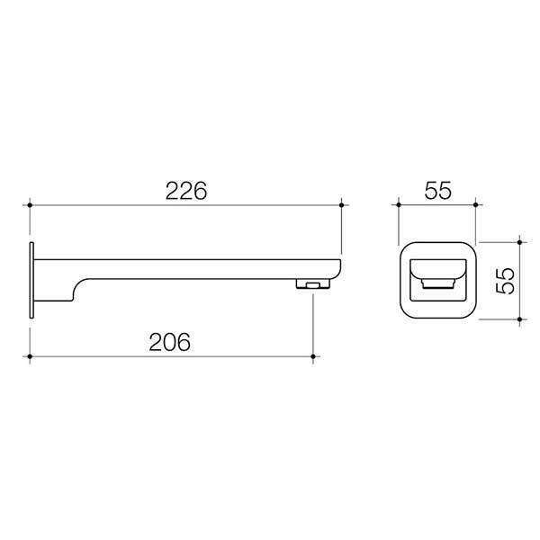 Caroma Luna Wall Basin/ Bath Outlet