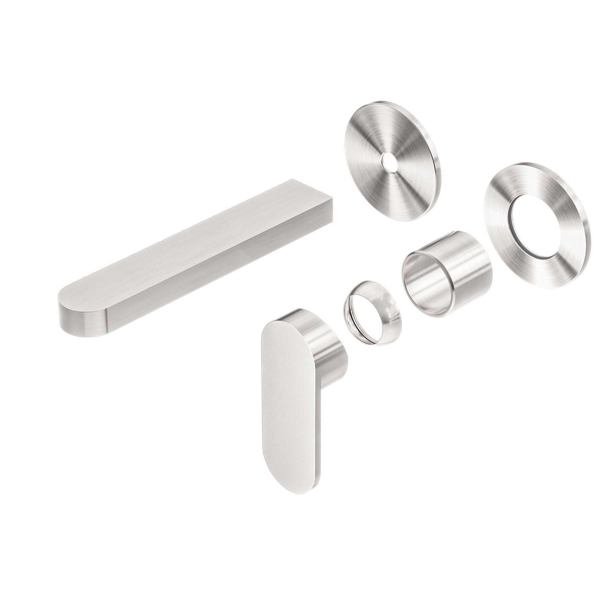 NERO ECCO WALL BASIN/BATH MIXER SEPARATE BACK PLATE TRIM KITS ONLY BRUSHED NICKEL