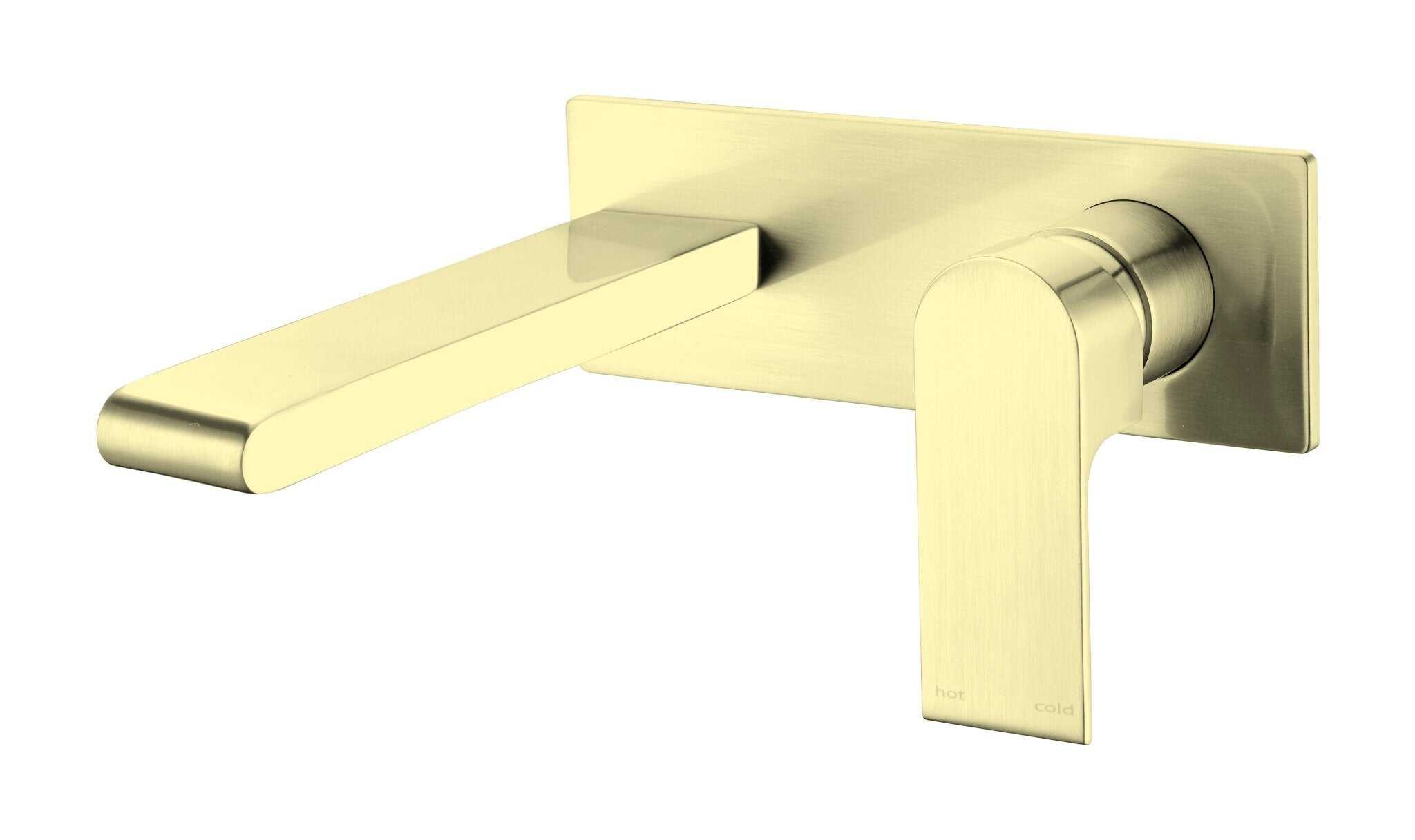 NERO BIANCA WALL BASIN/BATH MIXER 187MM BRUSHED GOLD