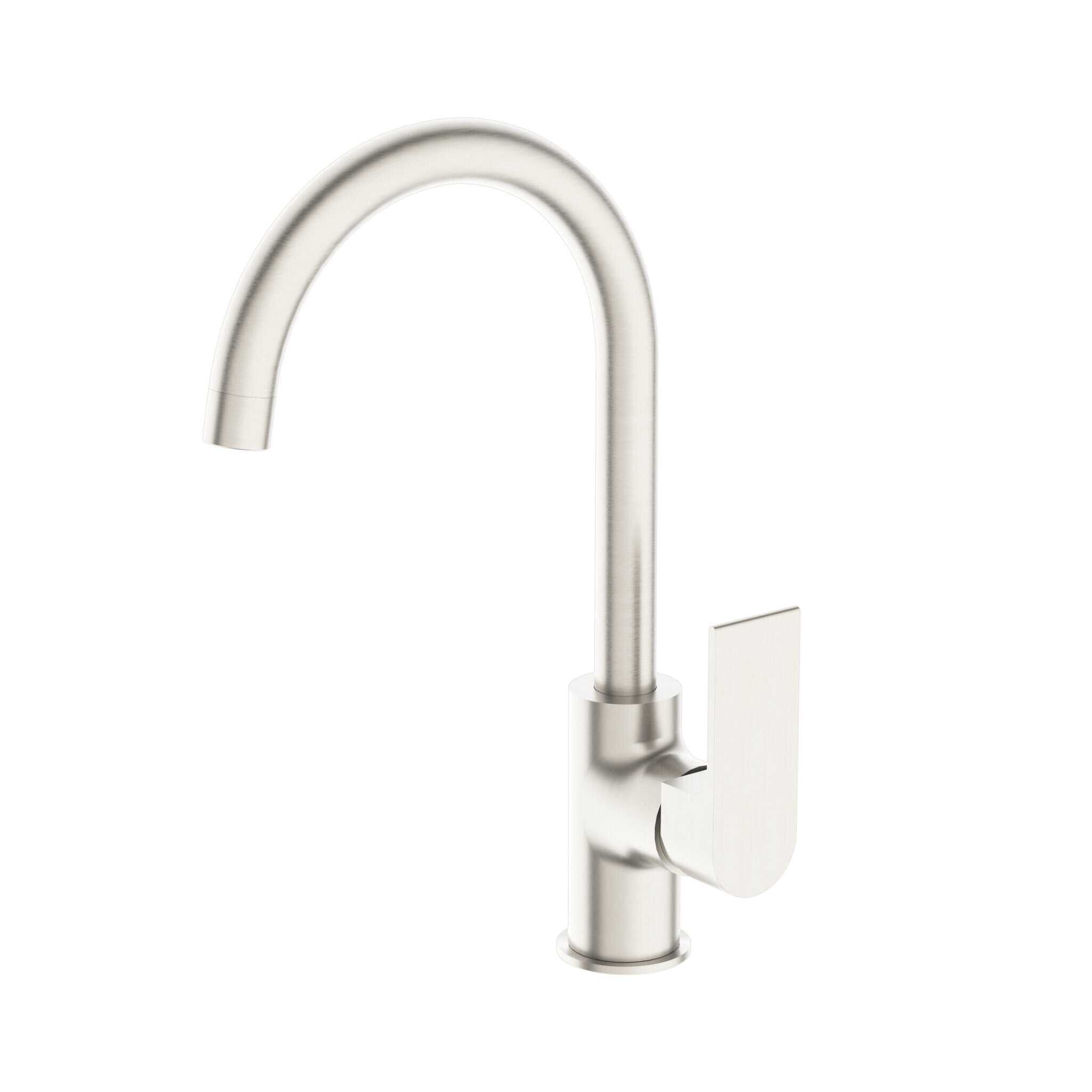 NERO BIANCA KTICHEN MIXER GOOSENECK SPOUT BRUSHED NICKEL