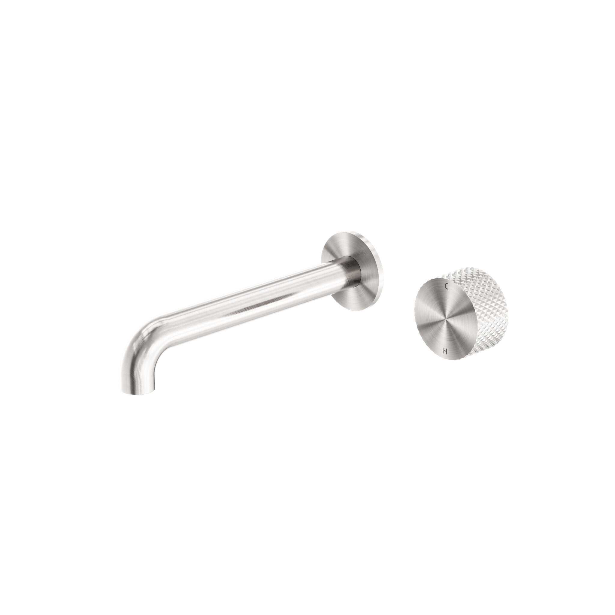 NERO OPAL PROGRESSIVE WALL BASIN/BATH SET 160MM BRUSHED NICKEL