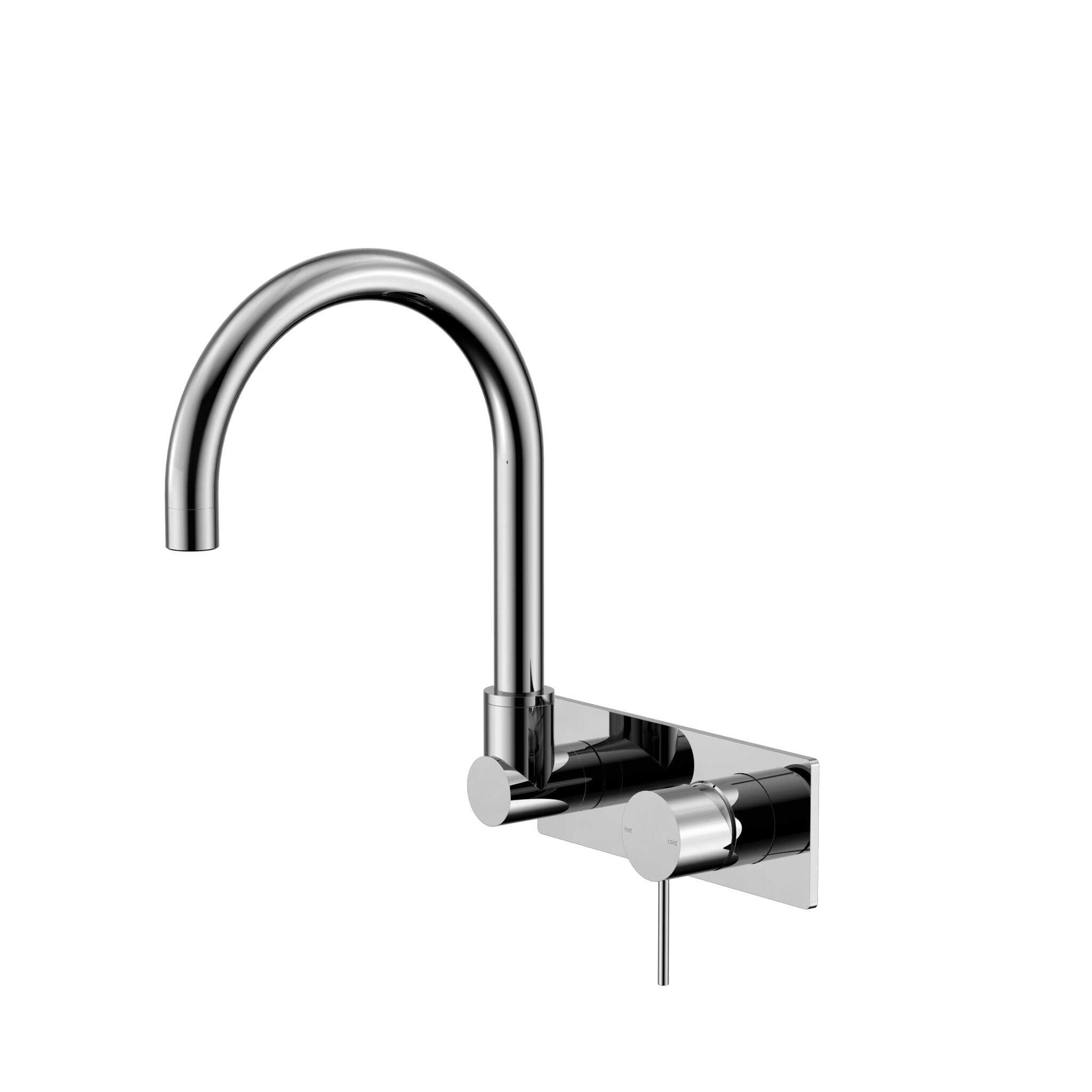 NERO MECCA WALL BASIN/BATH MIXER SWIVEL SPOUT CHROME