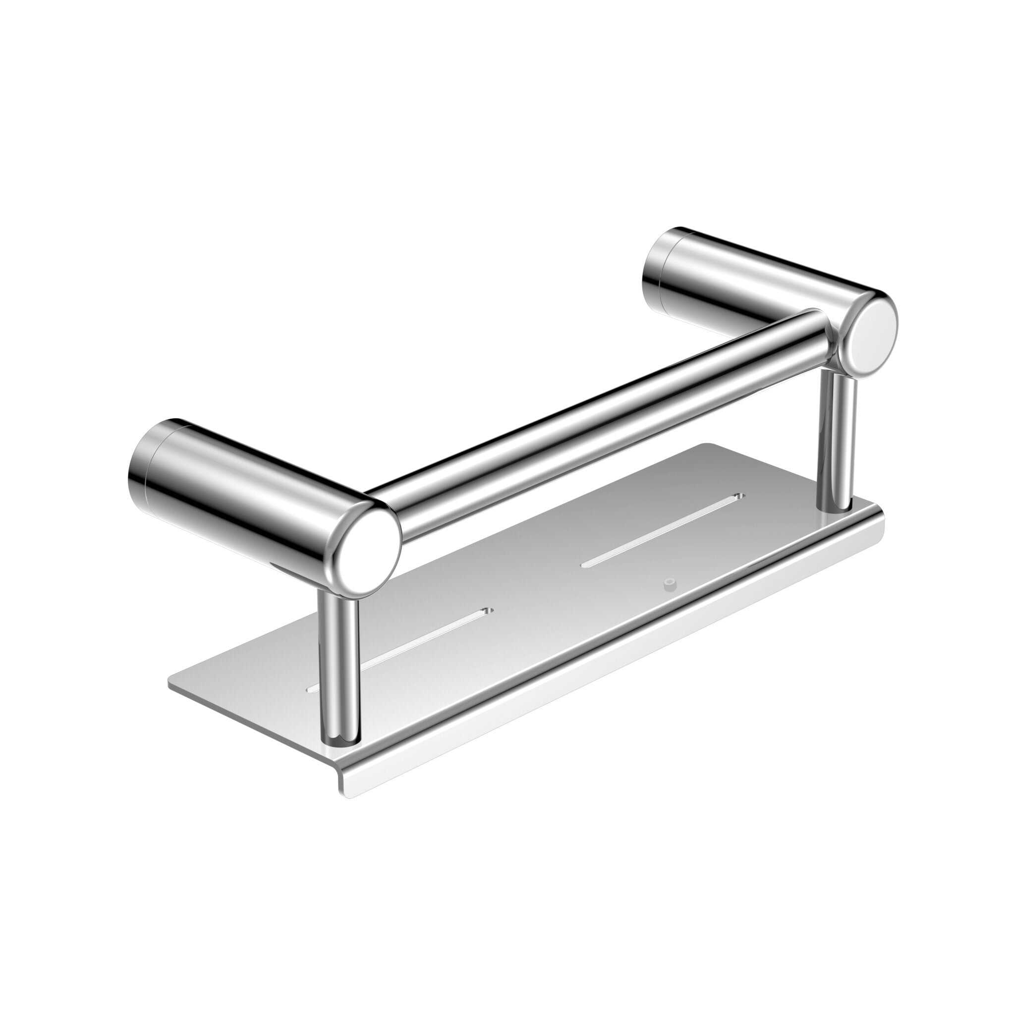 25MM GRAB RAIL WITH SHELF 300MM CHROME