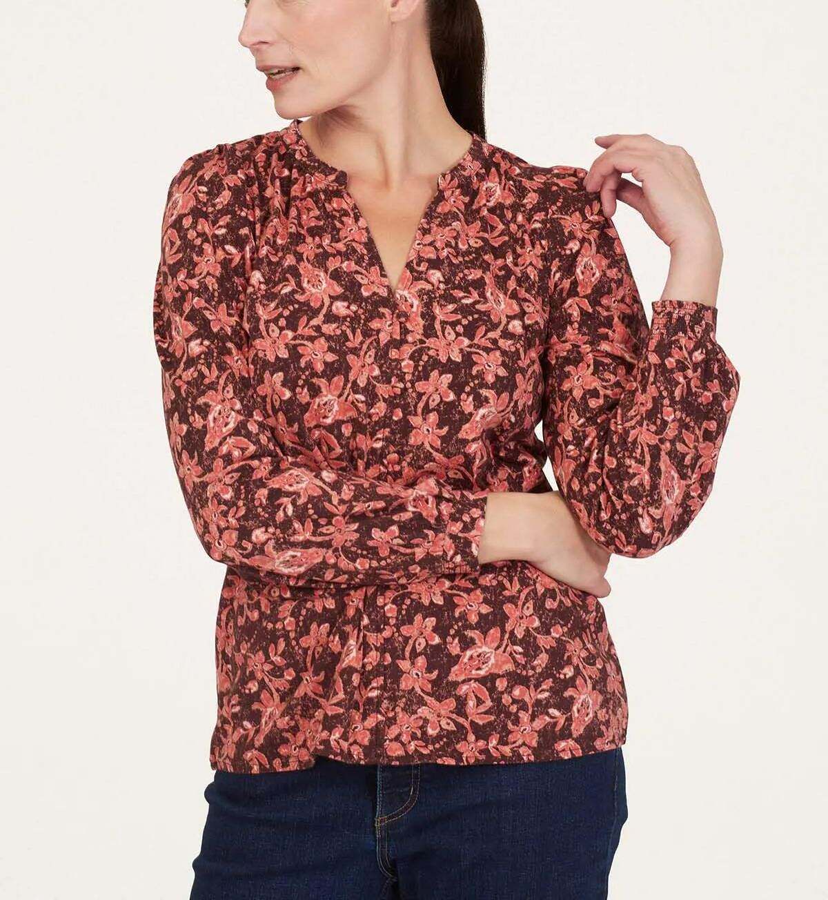 Jersey Blouse - Elderberry Red