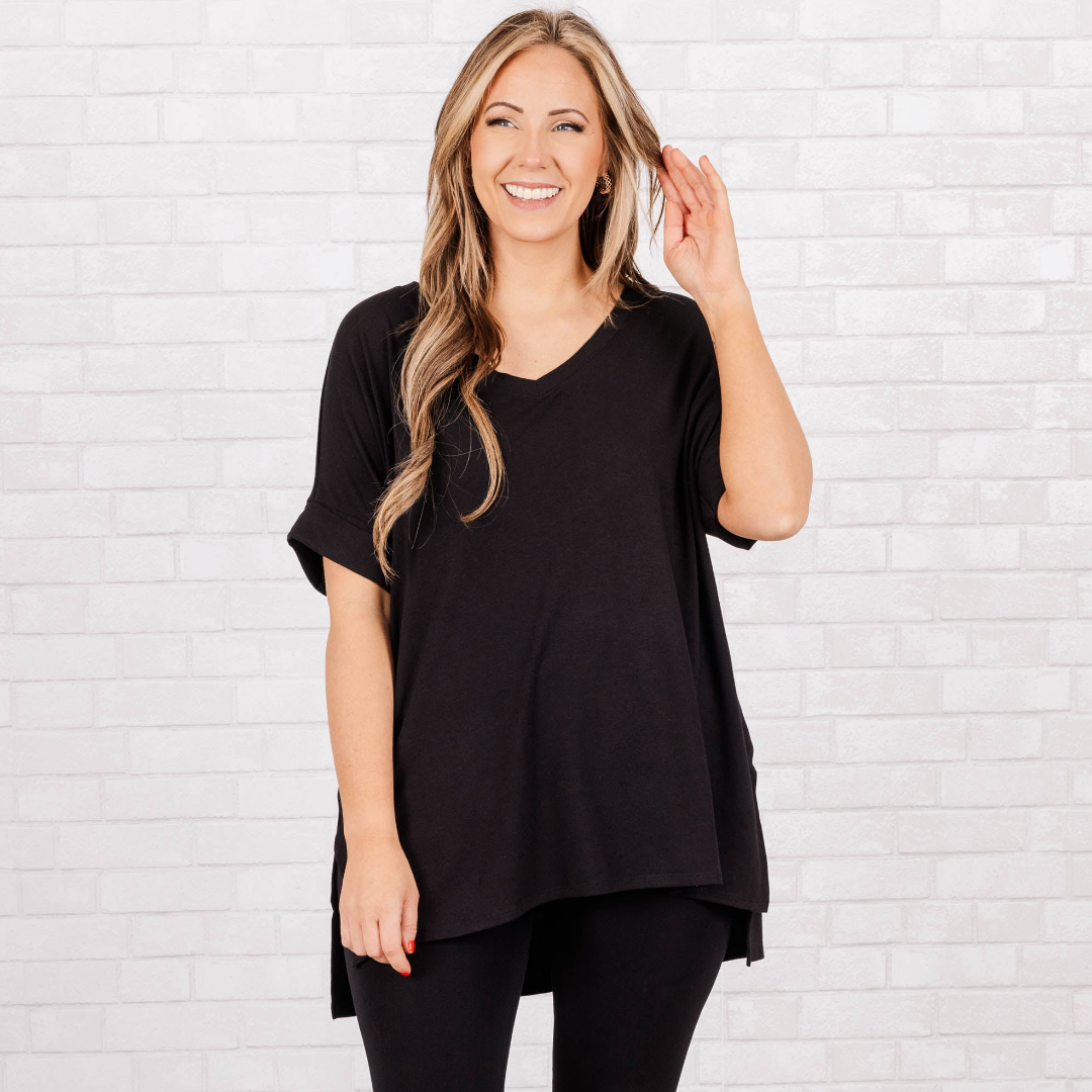 Comfy Travels Top, Black