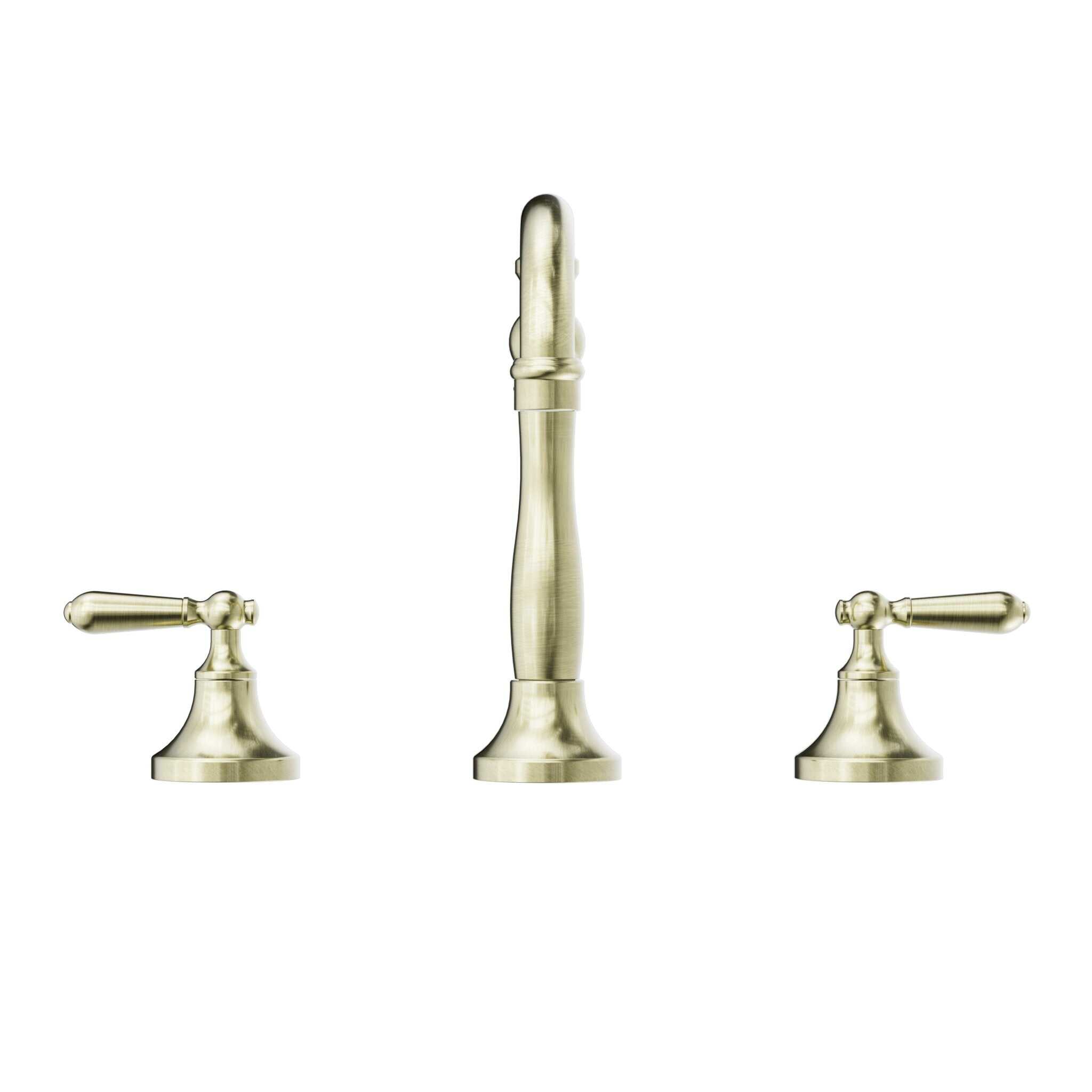 NERO YORK BASIN SET WITH METAL LEVER AGED BRASS