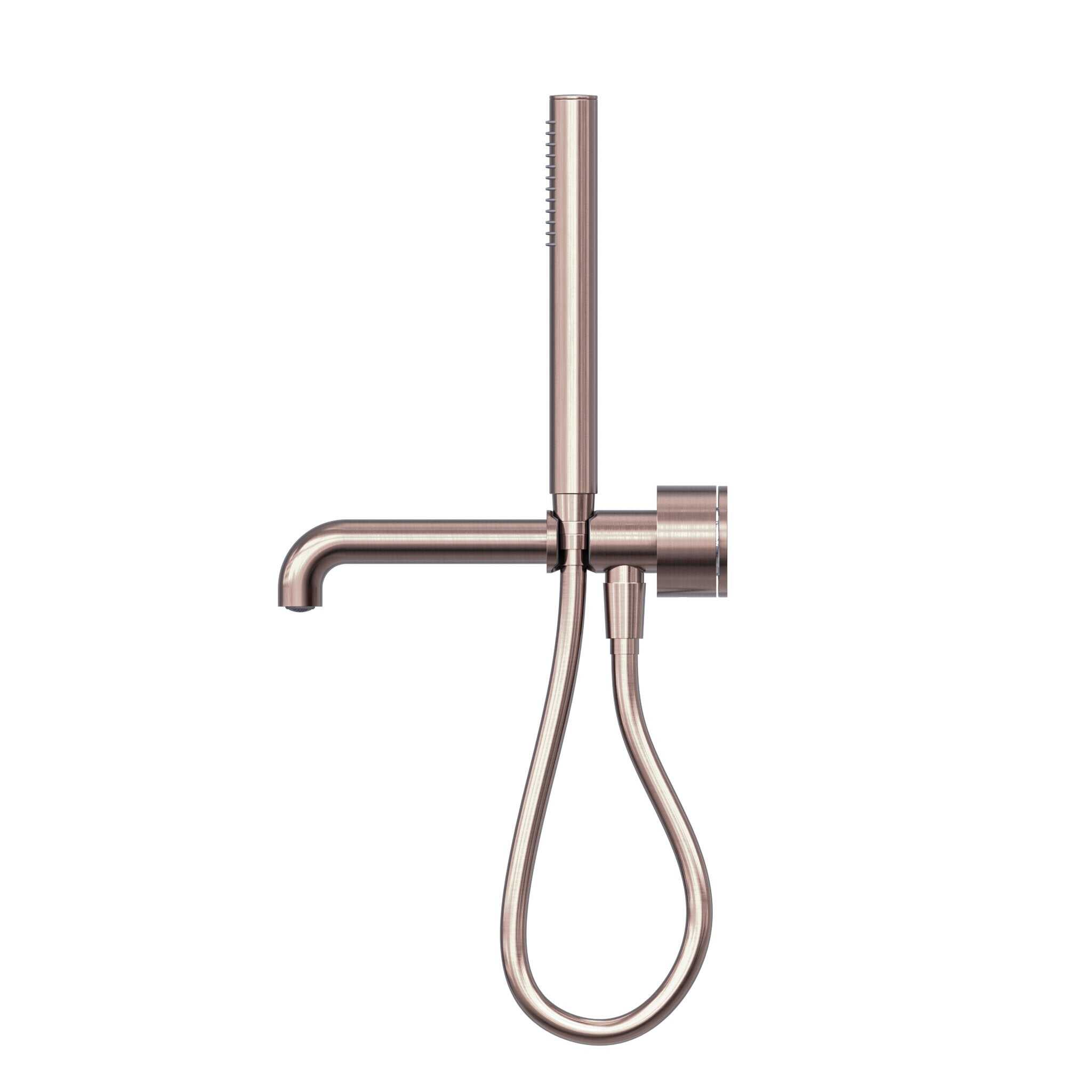 NERO KARA PROGRESSIVE SHOWER SYSTEM SEPARATE PLATE WITH SPOUT 250MM BRUSHED BRONZE