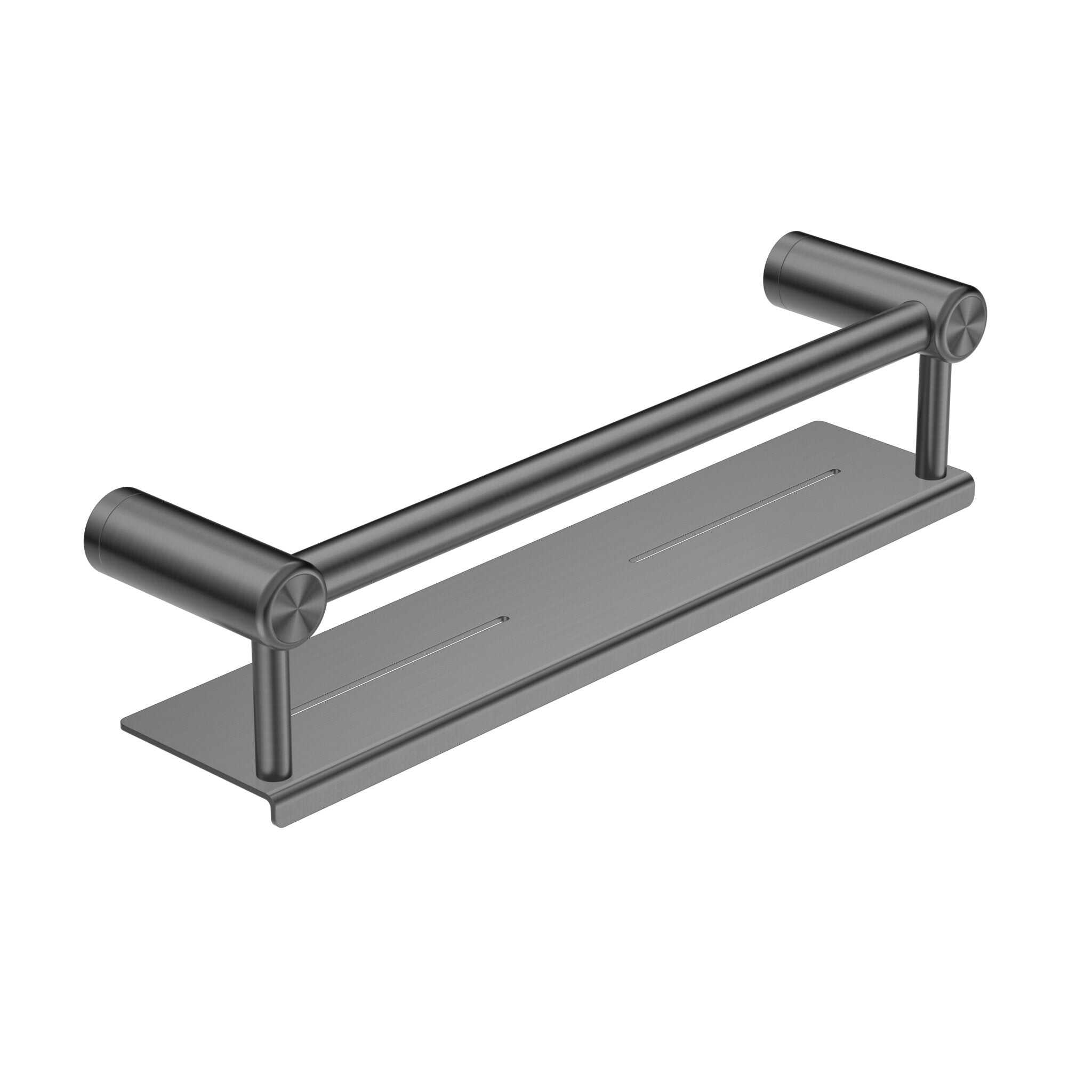 NERO MECCA CARE 25MM GRAB RAIL WITH SHELF 450MM GUN METAL